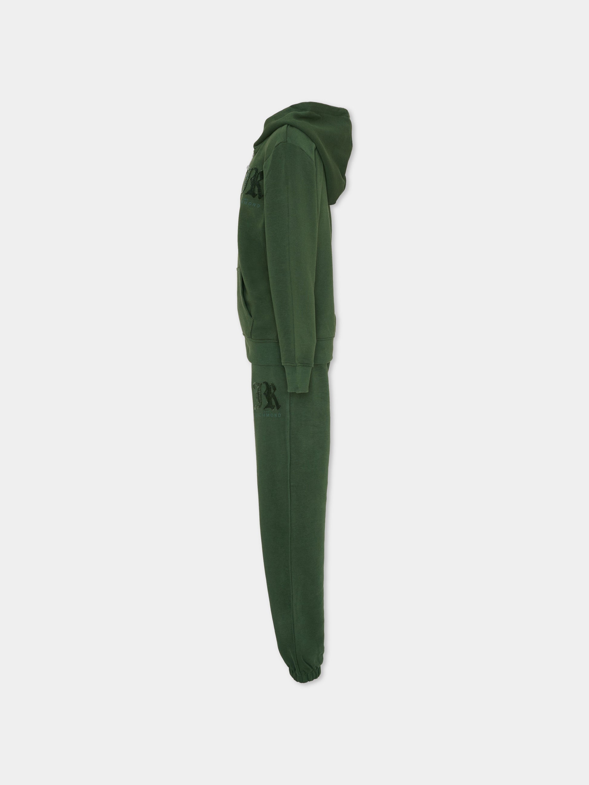 Completo verde per bambino con logo,Richmond,RBA25001CF FOREST NIGHT