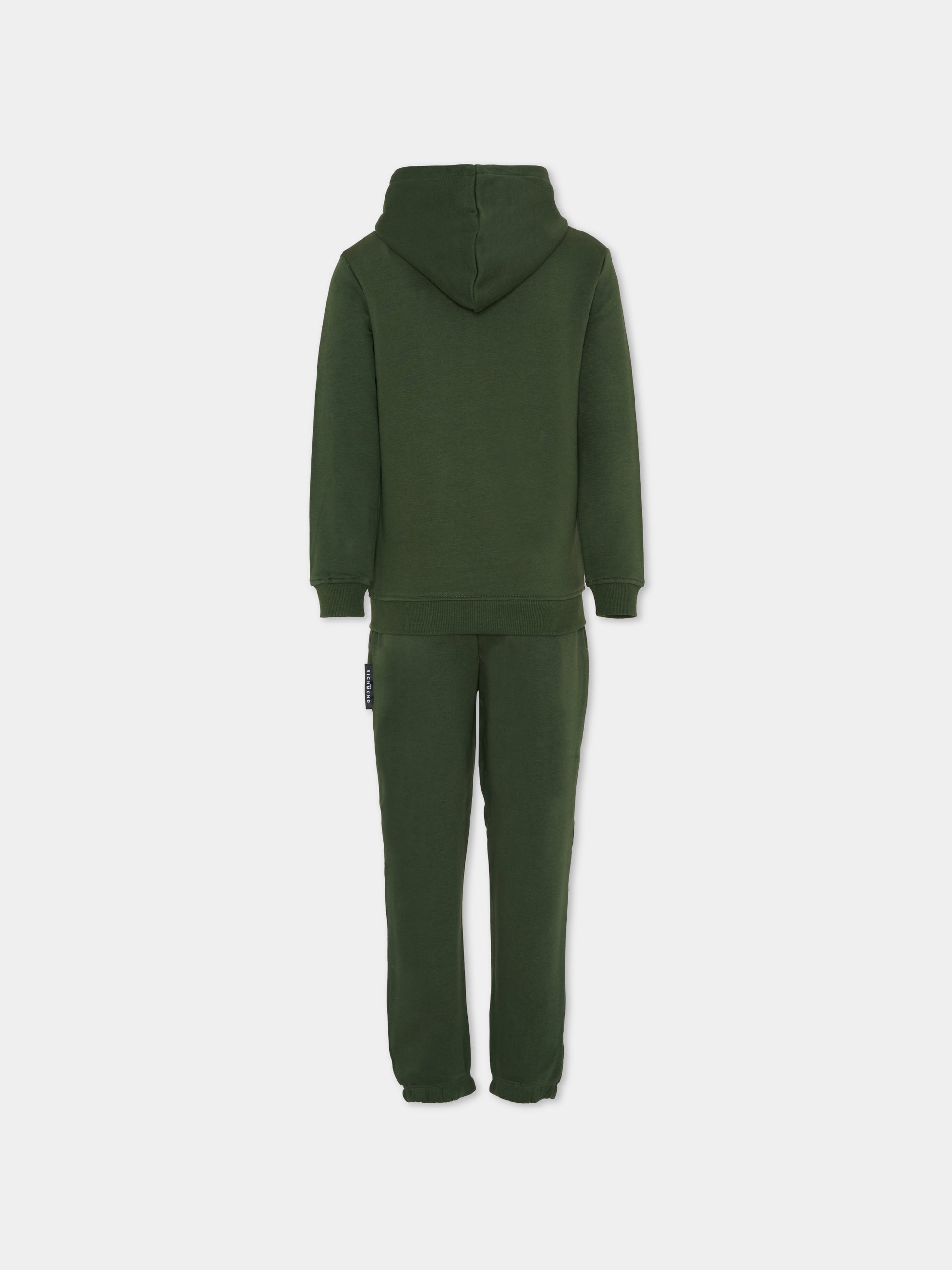 Completo verde per bambino con logo,Richmond,RBA25007CF FOREST NIGHT
