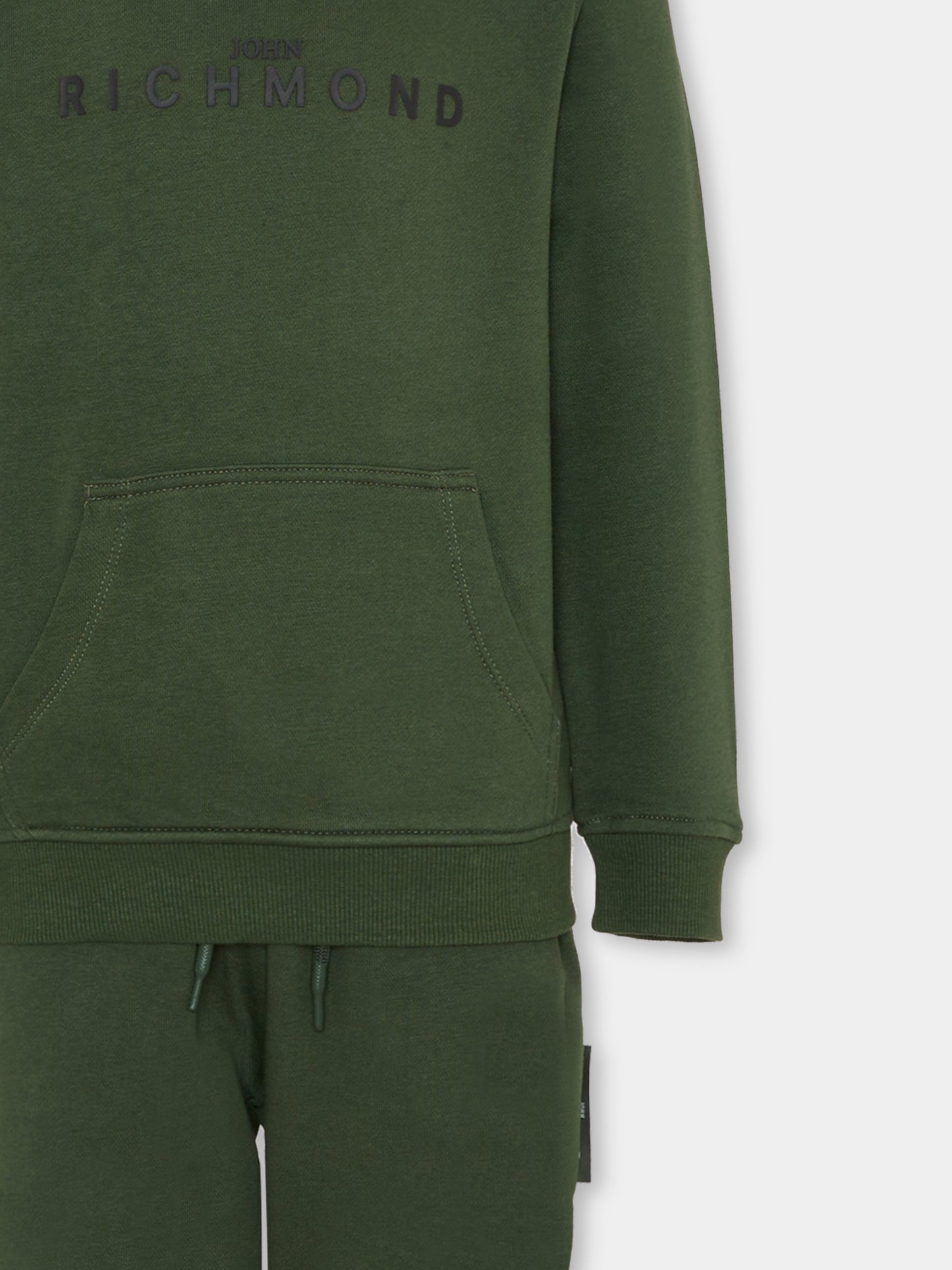 Completo verde per bambino con logo,Richmond,RBA25007CF FOREST NIGHT