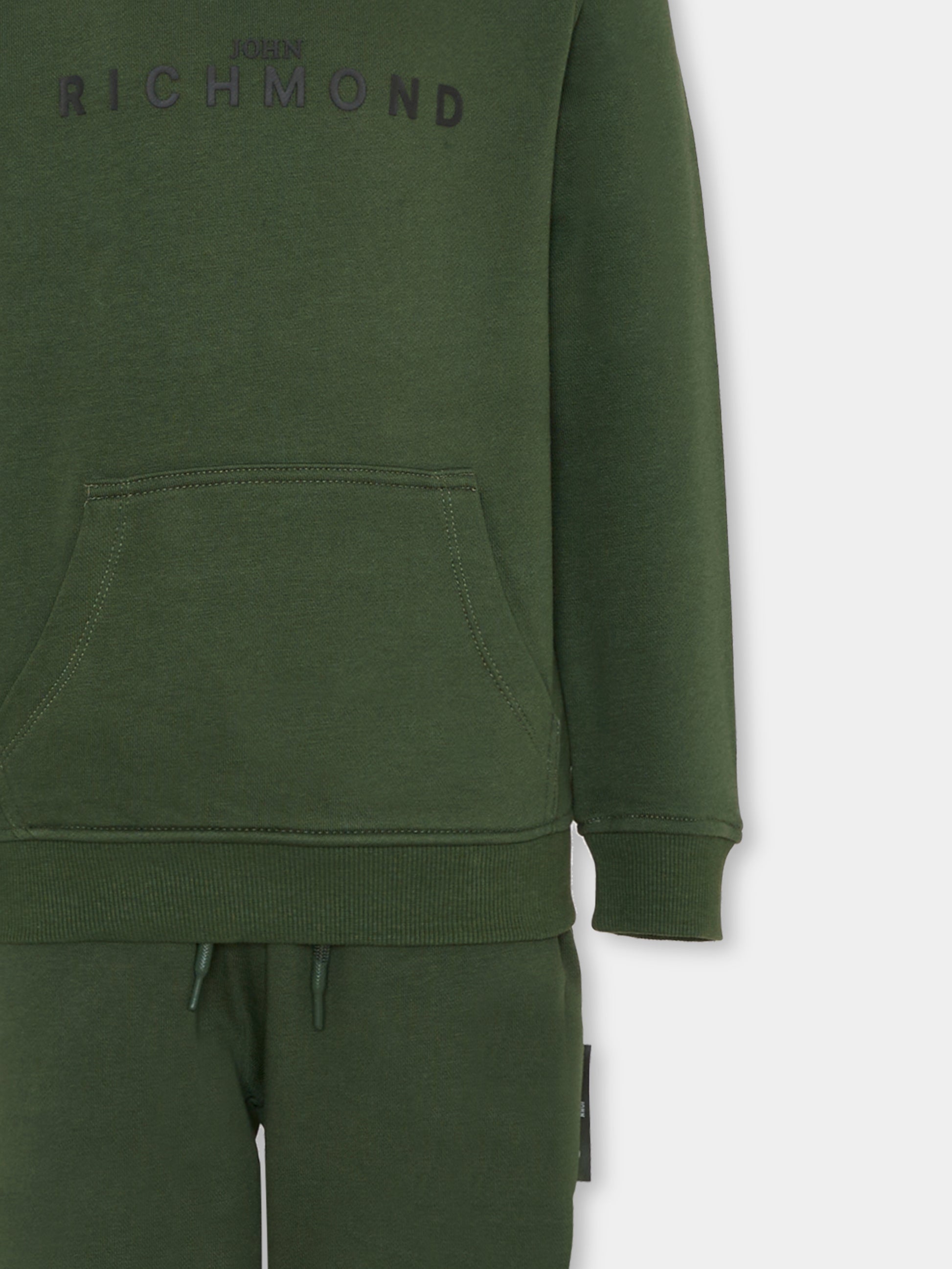 Completo verde per bambino con logo,Richmond,RBA25007CF FOREST NIGHT