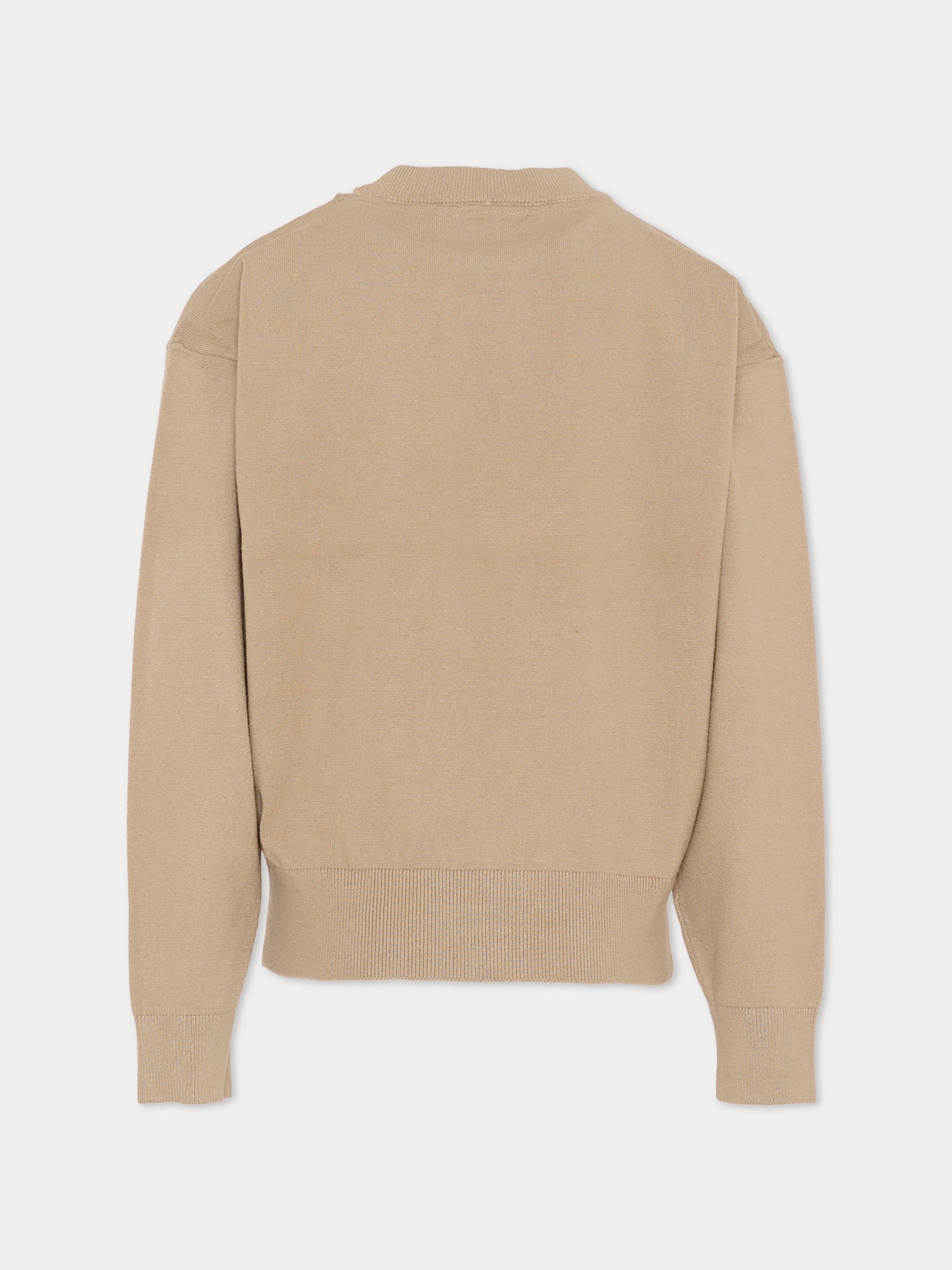 Maglione beige per bambino con logo avorio,Richmond,RBA25011MA TRENCH COAT