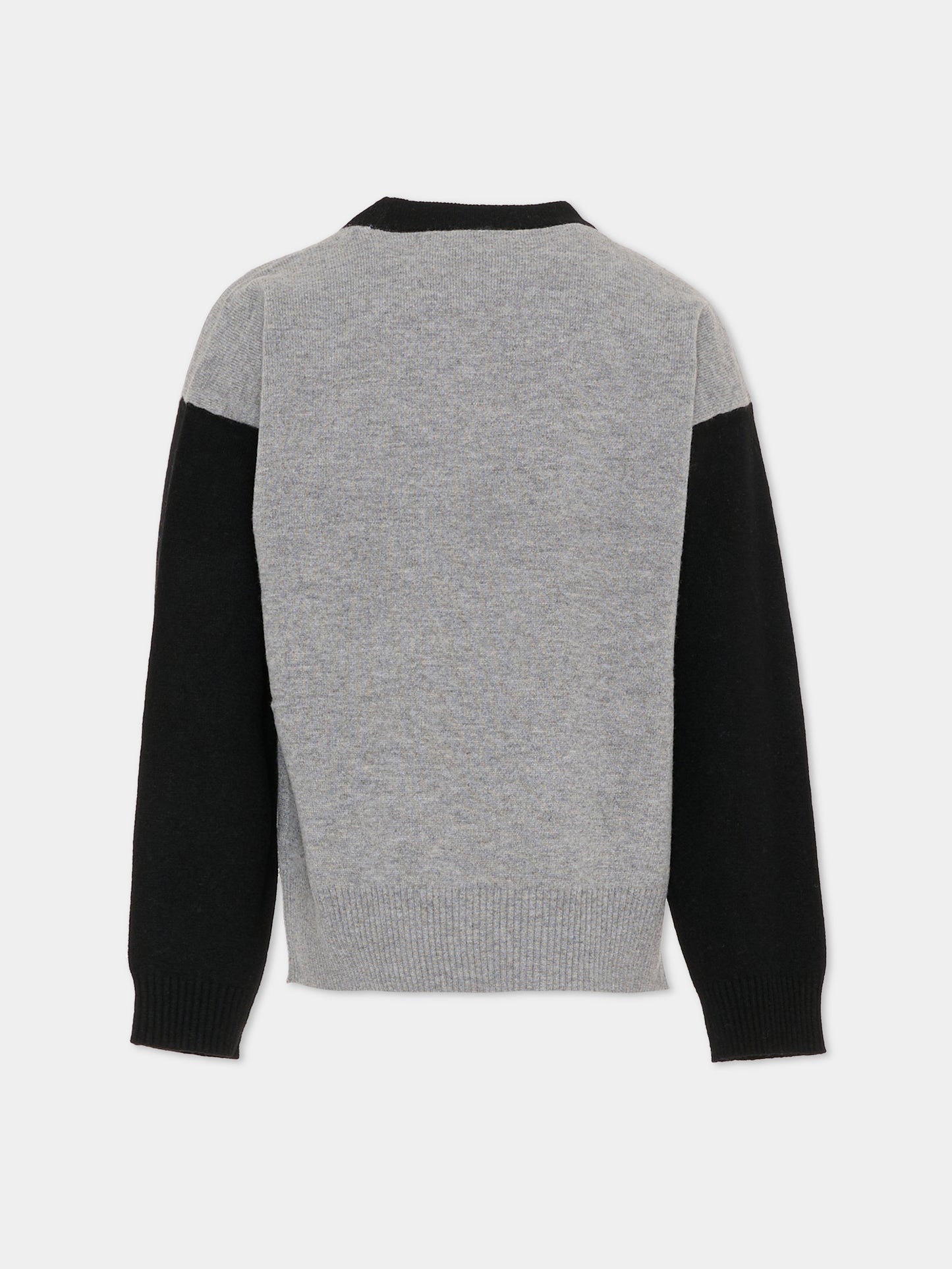 Maglione nero per bambino con logo grigio,Richmond,RBA25101MA GREY STEEL