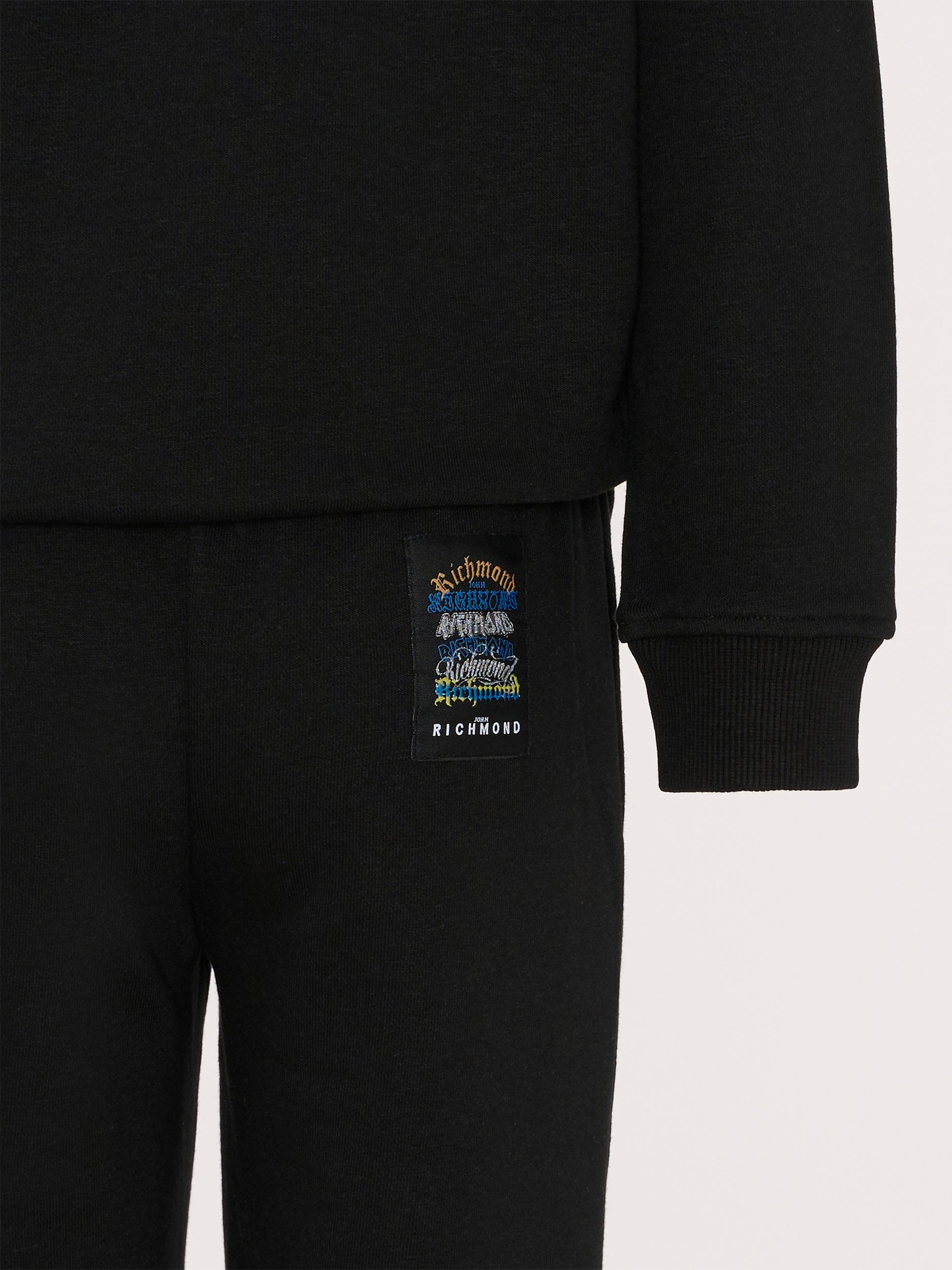 Completo nero per bambino con logo,Richmond,RBA25201CF BLACK