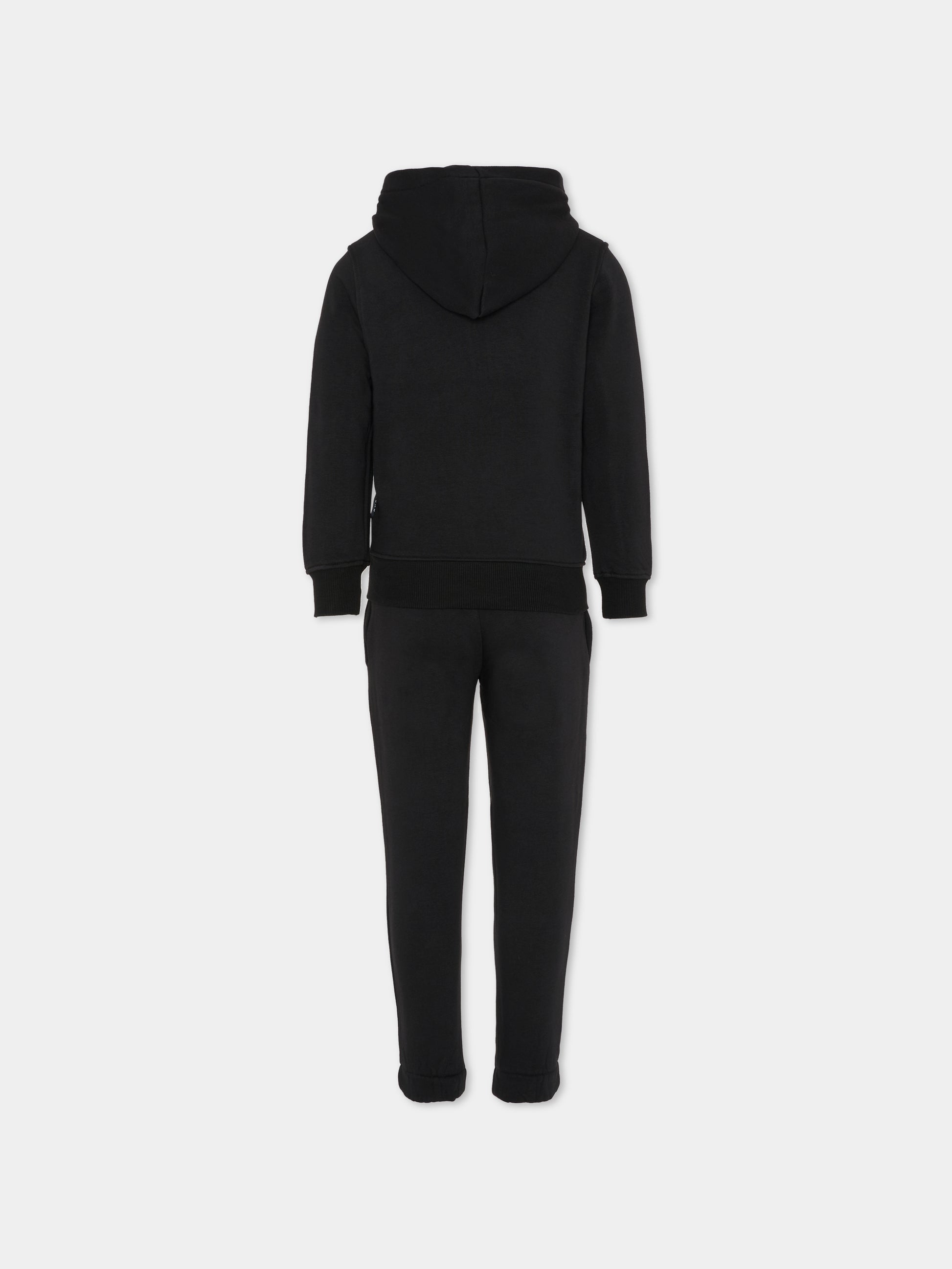 Completo nero per bambina con logo,Richmond,RGA25001CF BLACK