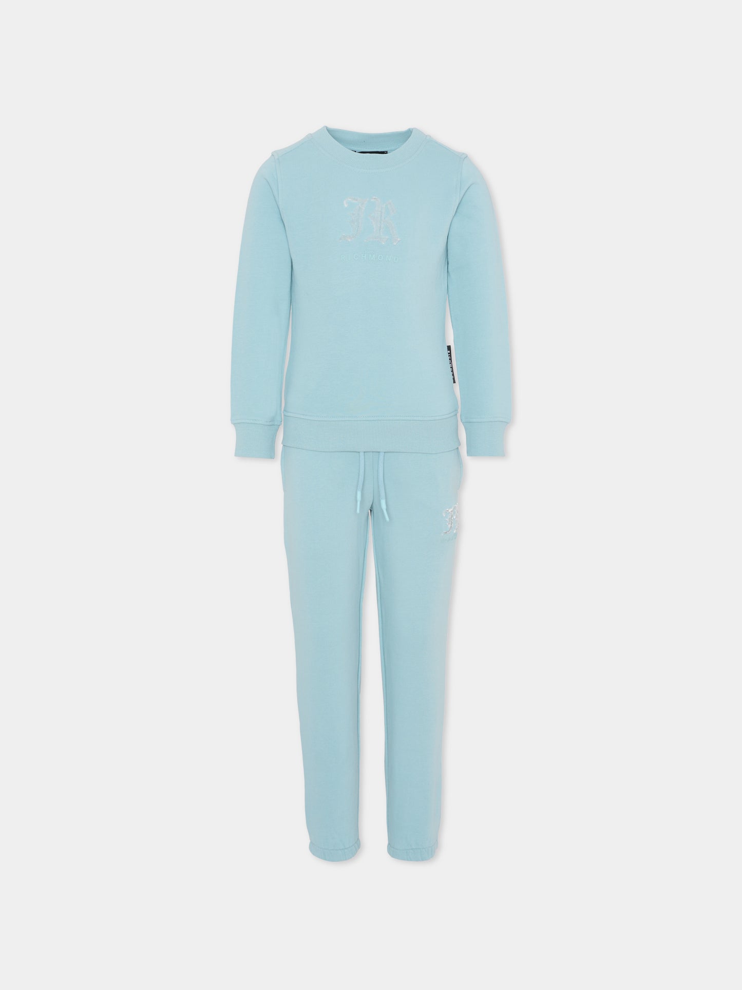 Completo azzurro per bambina con logo,Richmond,RGA25002CF FORGET ME NOT