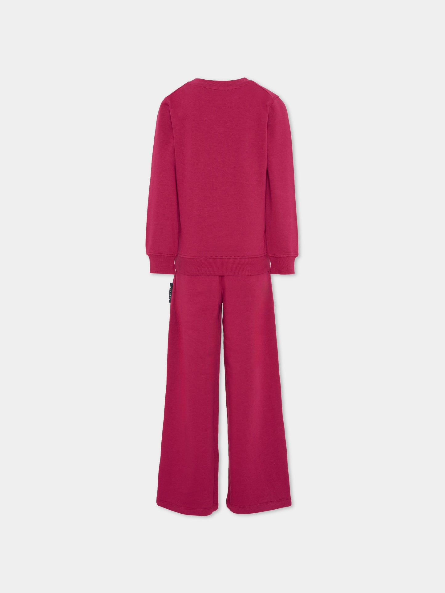 Completo rosso per bambina con logo,Richmond,RGA25007CF RED PLUM