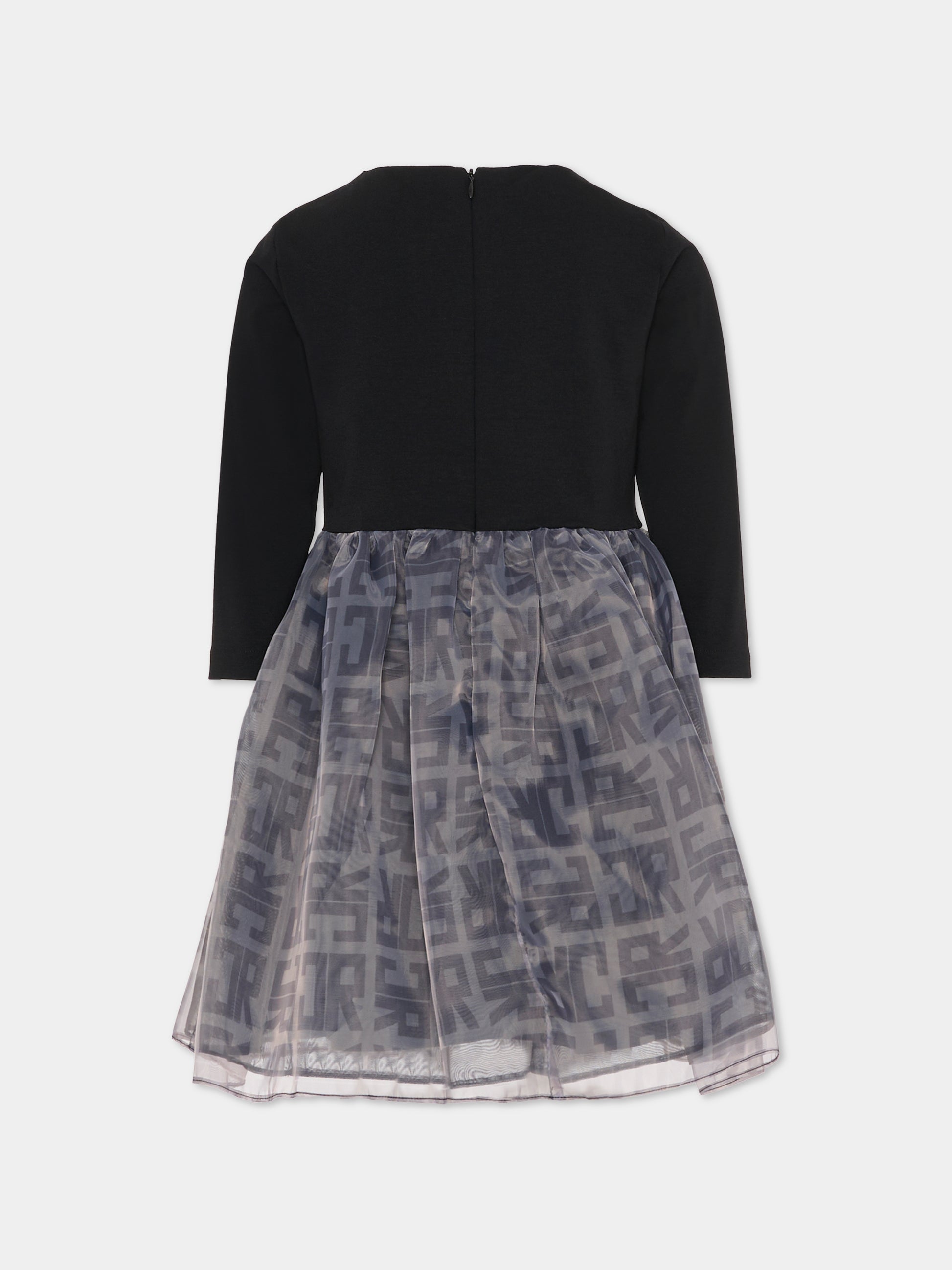 Vestito nero per bambina con logo,Richmond,RGA25174VE BLACK