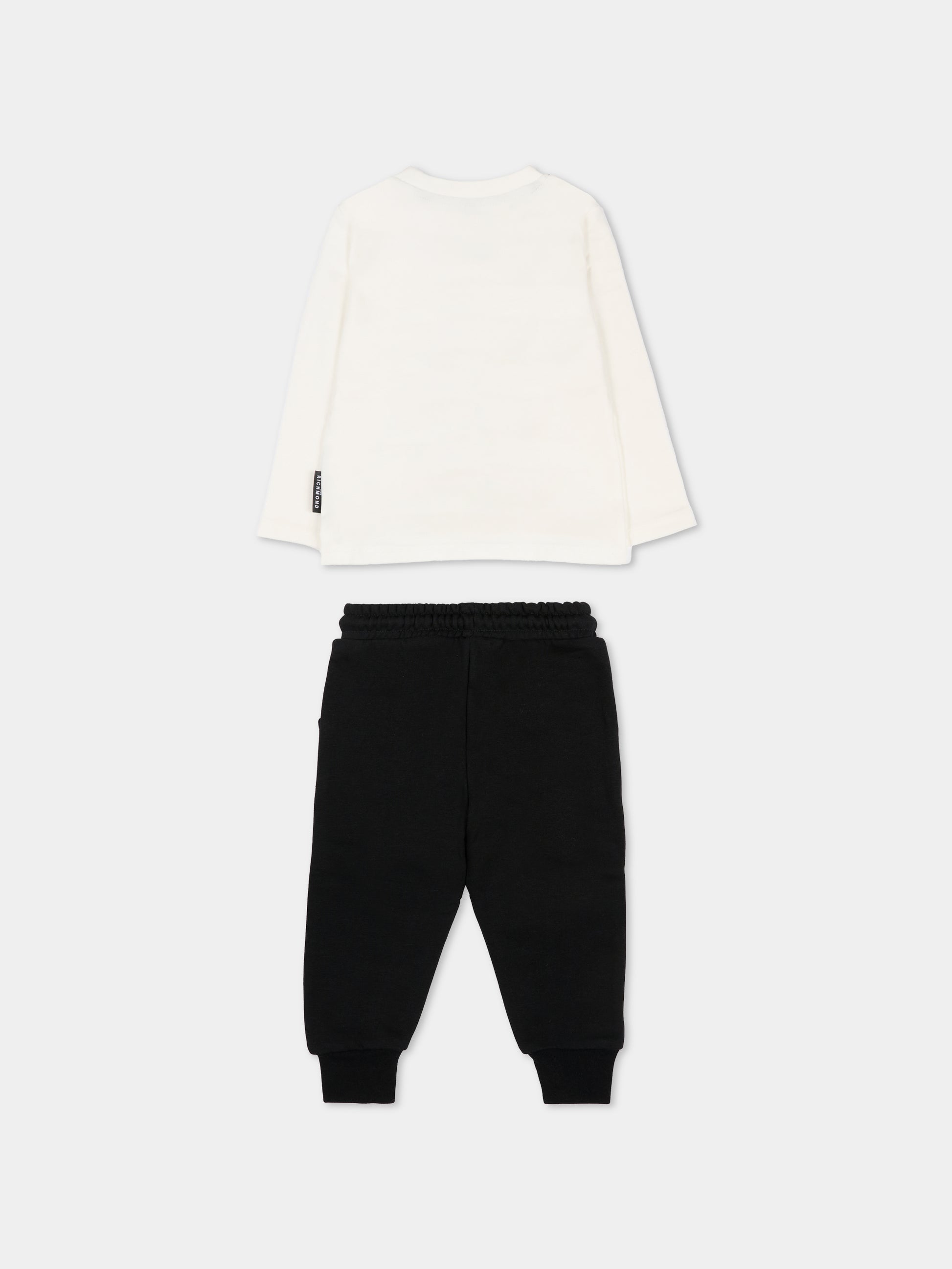 Completo bianco per neonato con logo,Richmond,RIA25001CJ OFF-WHITE