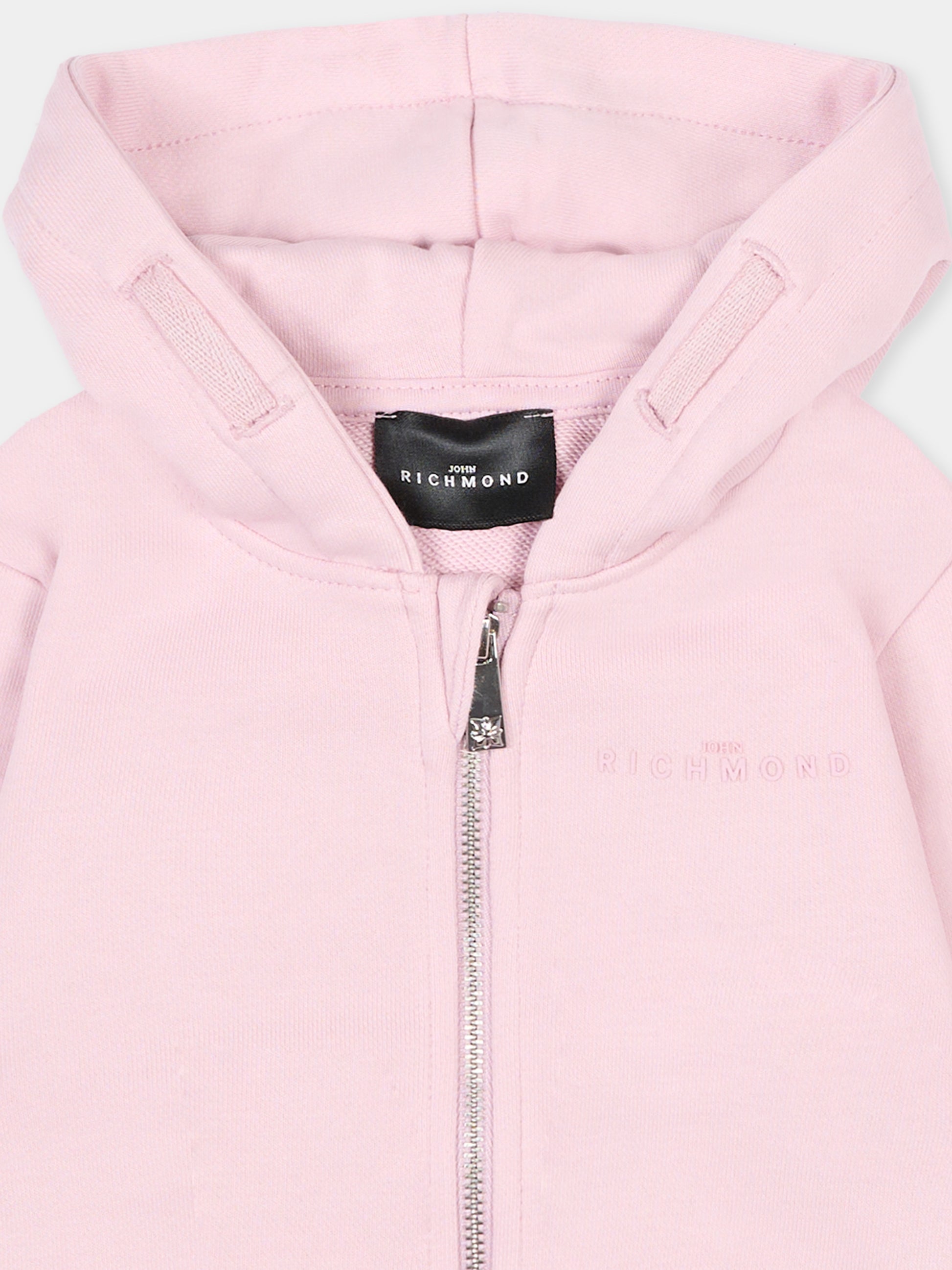 Felpa lilla per neonata con logo,Richmond,RIA25025FE ORCHID ICE