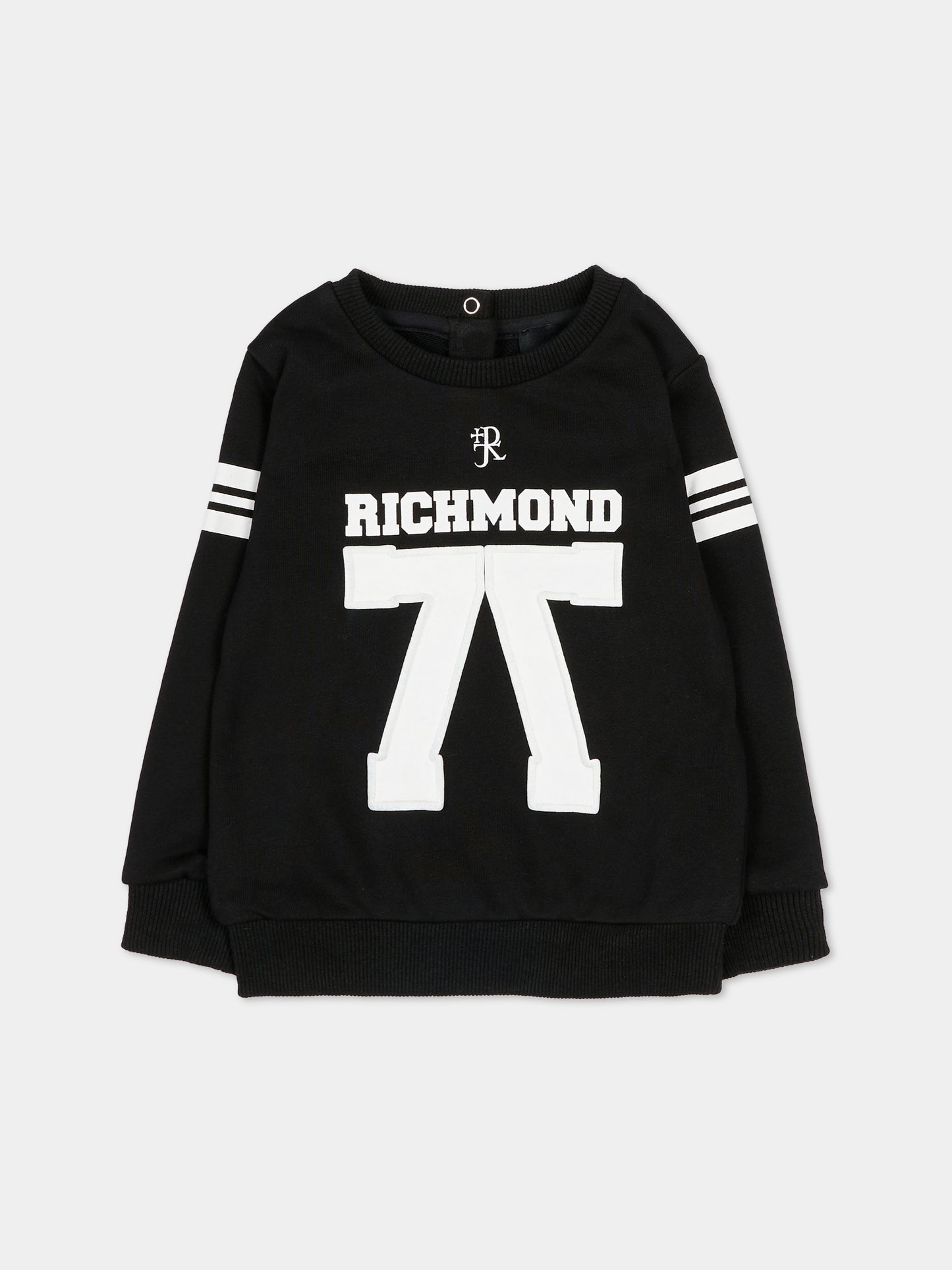 Felpa nera per neonato con logo,Richmond,RIA25051FE BLACK