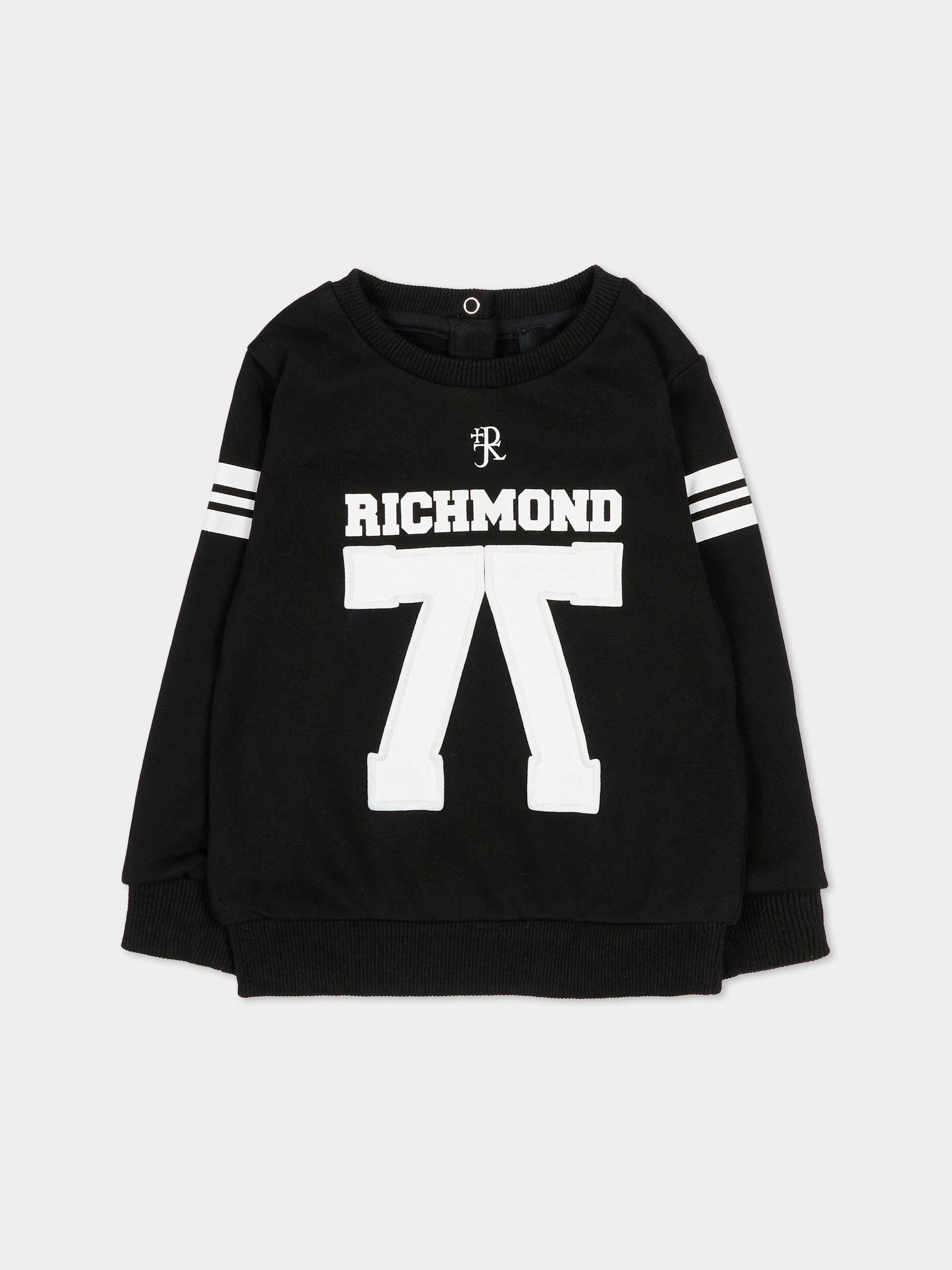 Felpa nera per neonato con logo,Richmond,RIA25051FE BLACK