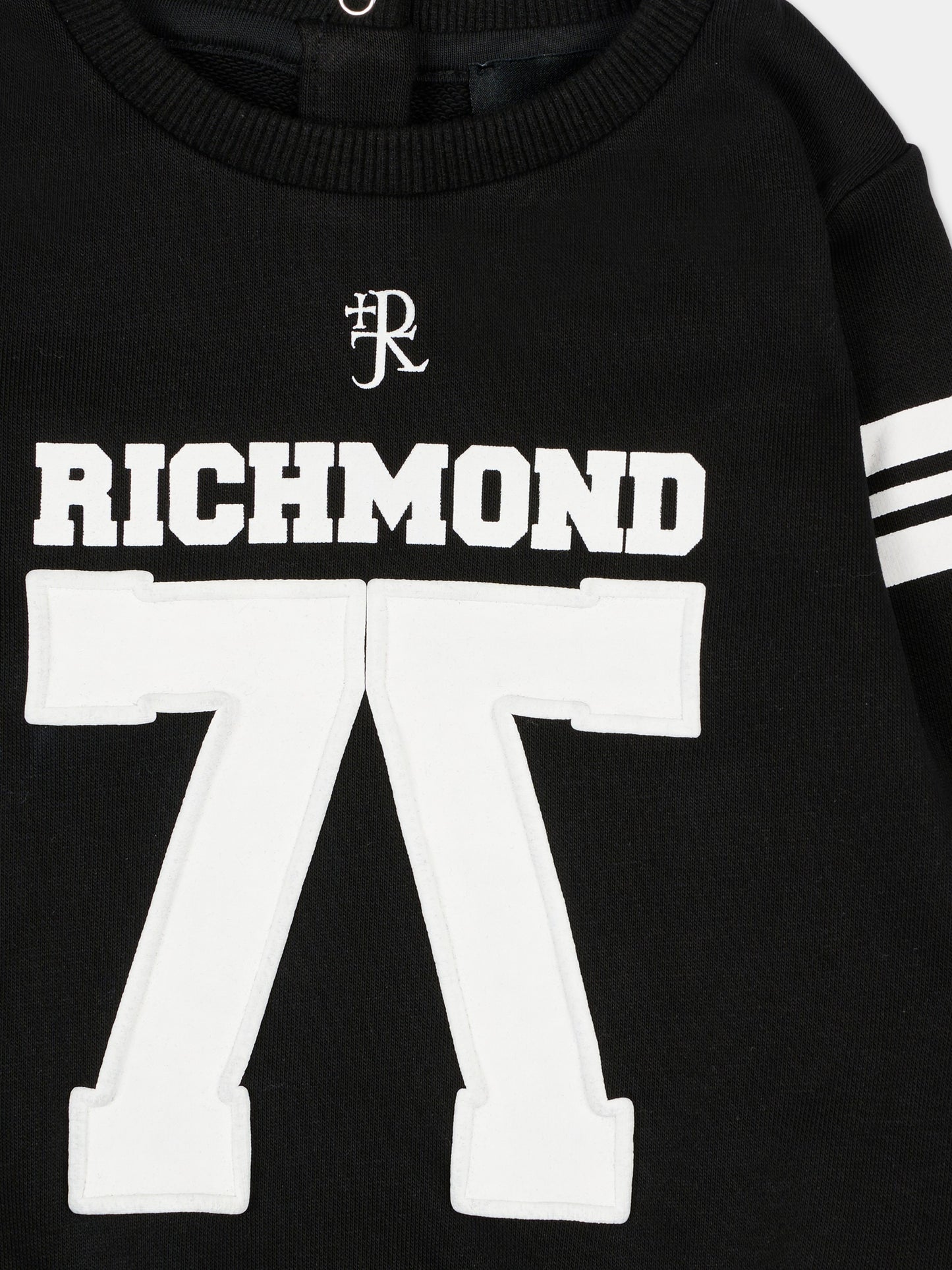Felpa nera per neonato con logo,Richmond,RIA25051FE BLACK