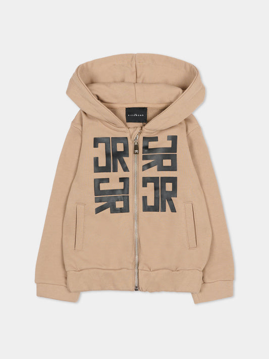 Felpa beige per neonato con loghi,Richmond,RIA25052FE TRENCH COAT