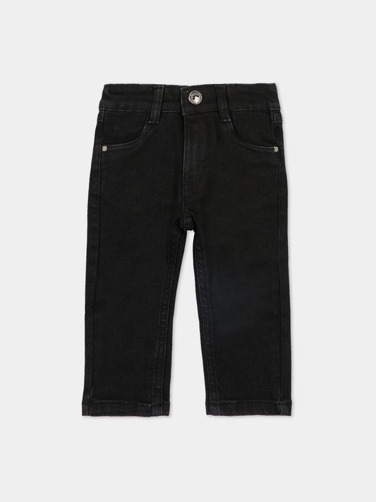 Jeans neri per neonato con logo,Richmond,RIA25090JE DENIM BLACK