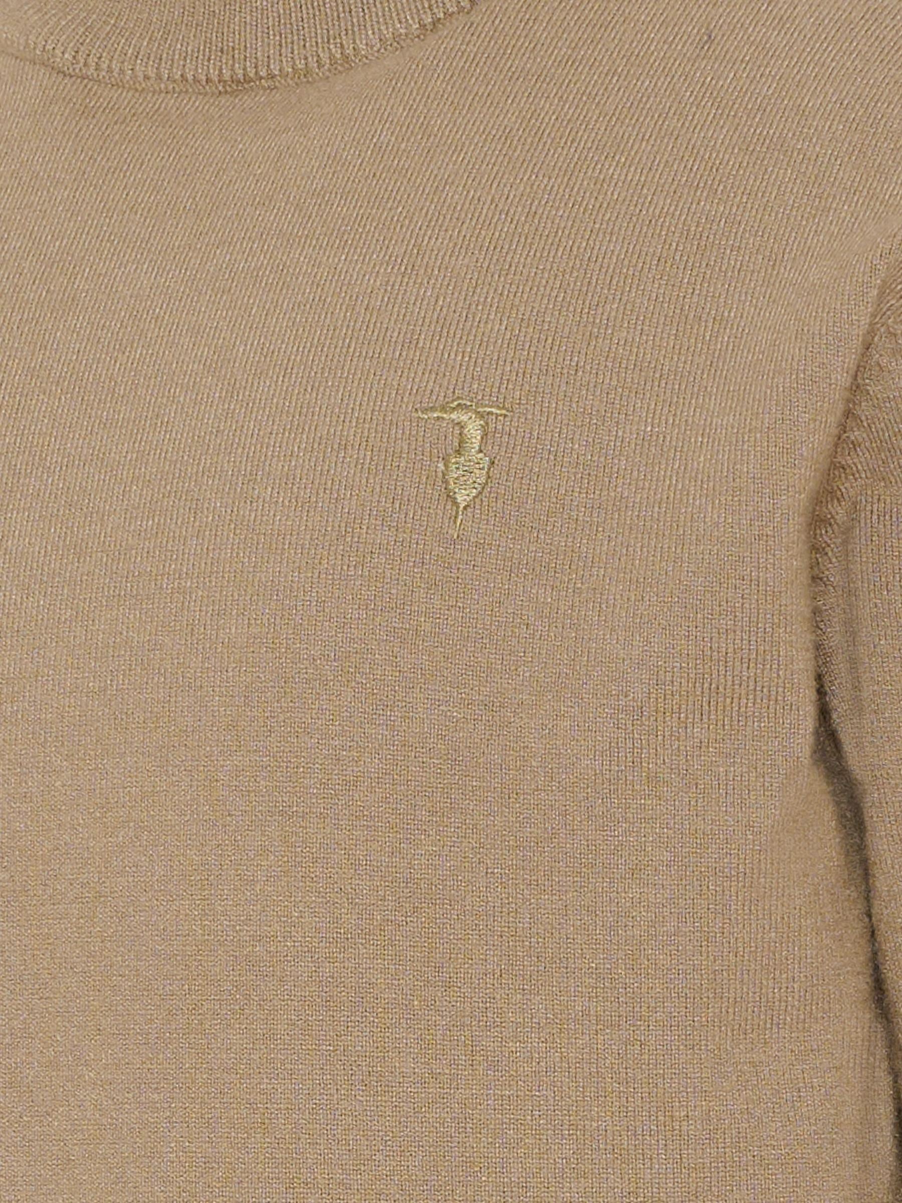 Dolcevita beige per bambino con logo,Trussardi Junior,TBA25032LU CHINCHILLA