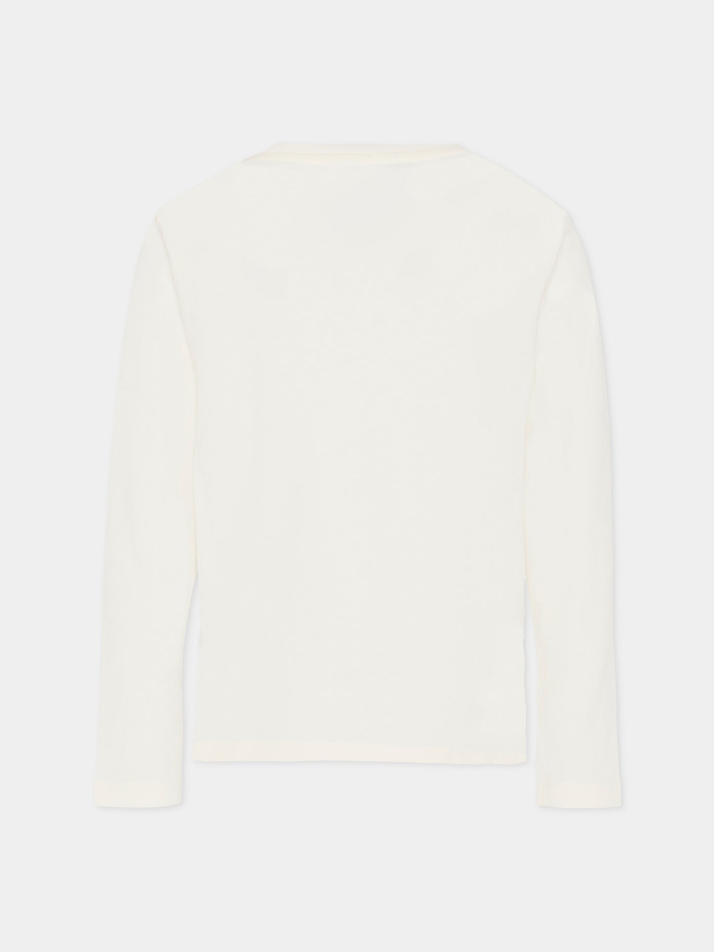 T-shirt avorio per bambino con logo,Trussardi Junior,TBA25015TS OFF-WHITE