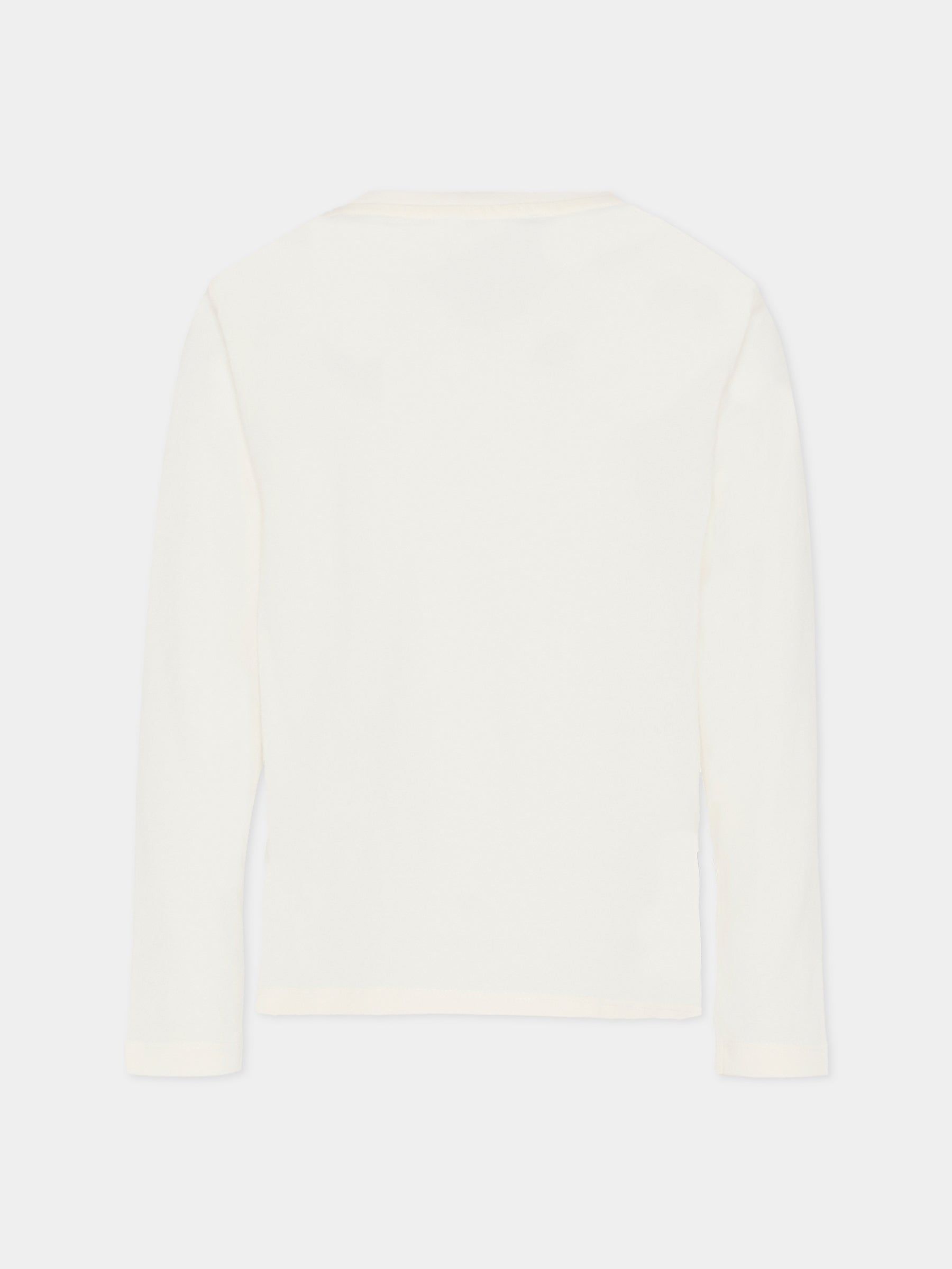 T-shirt avorio per bambino con logo,Trussardi Junior,TBA25015TS OFF-WHITE