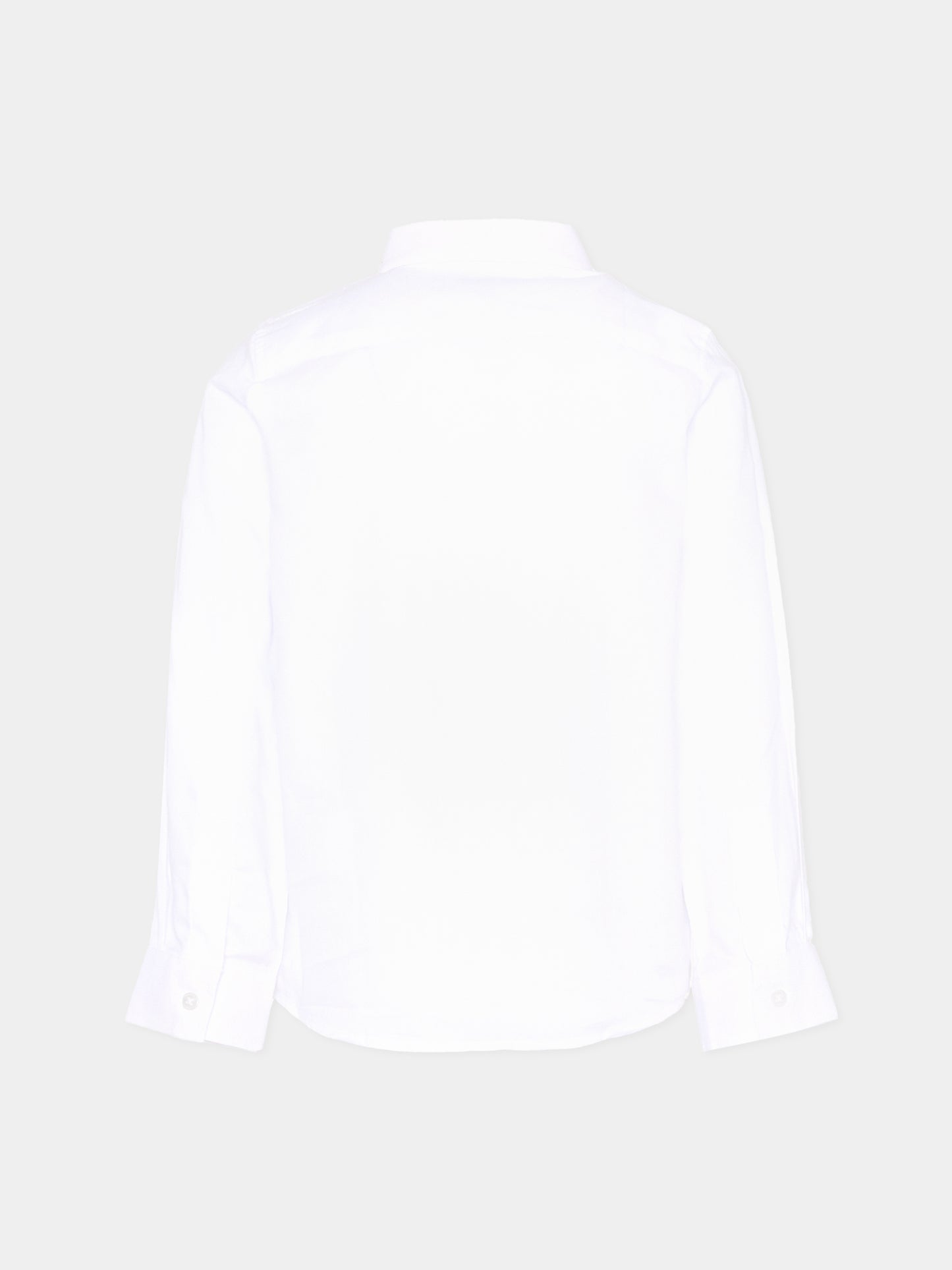 Camicia bianca per bambino con logo,Trussardi Junior,TBA25080CA OFF-WHITE