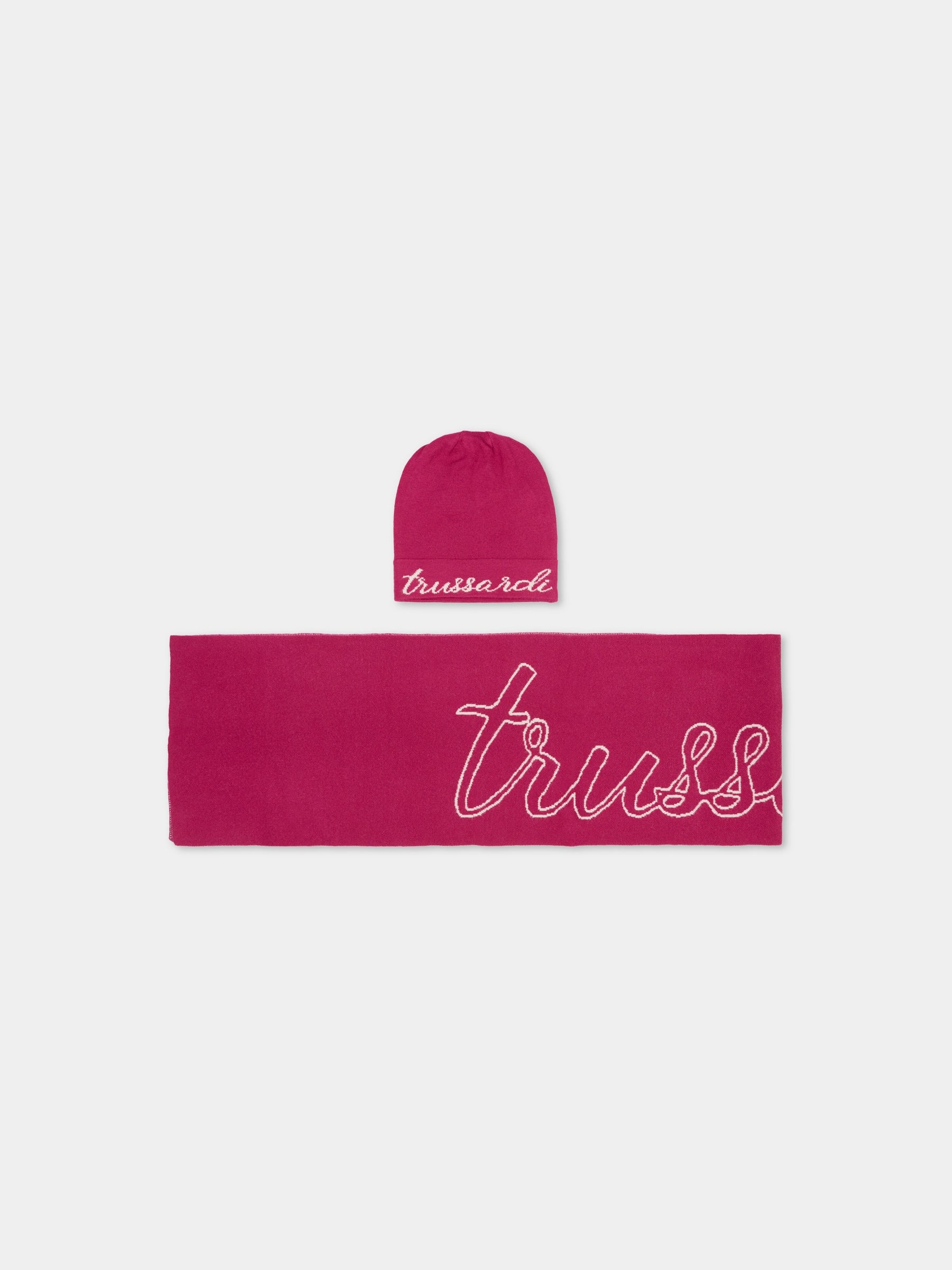 Set accessori viola per bambina con logo,Trussardi Junior,TGA25007HS BOYSENBERRY