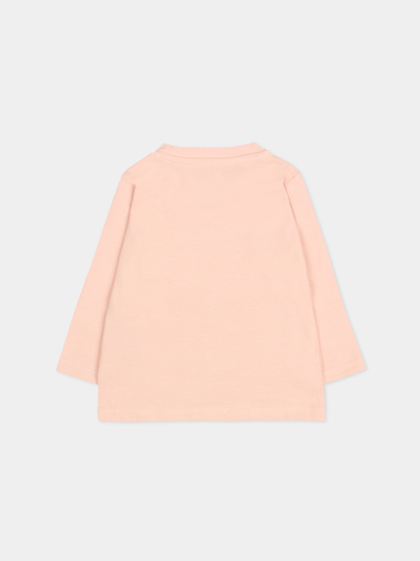 T-shirt rosa per neonata con logo,Trussardi Junior,TIA25008TS ROSE SMOKE