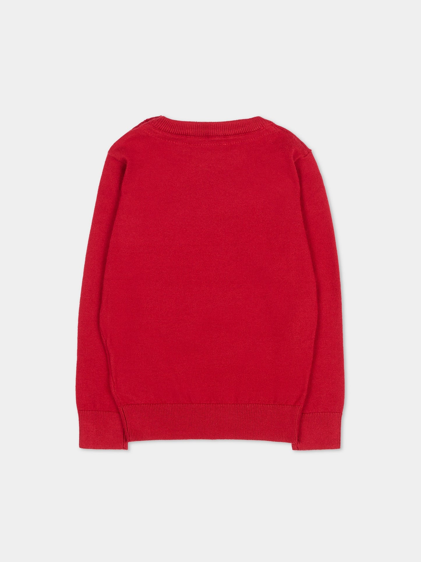 Maglione rosso per neonato con logo,Trussardi Junior,TIA25020MA EMBOLDENED
