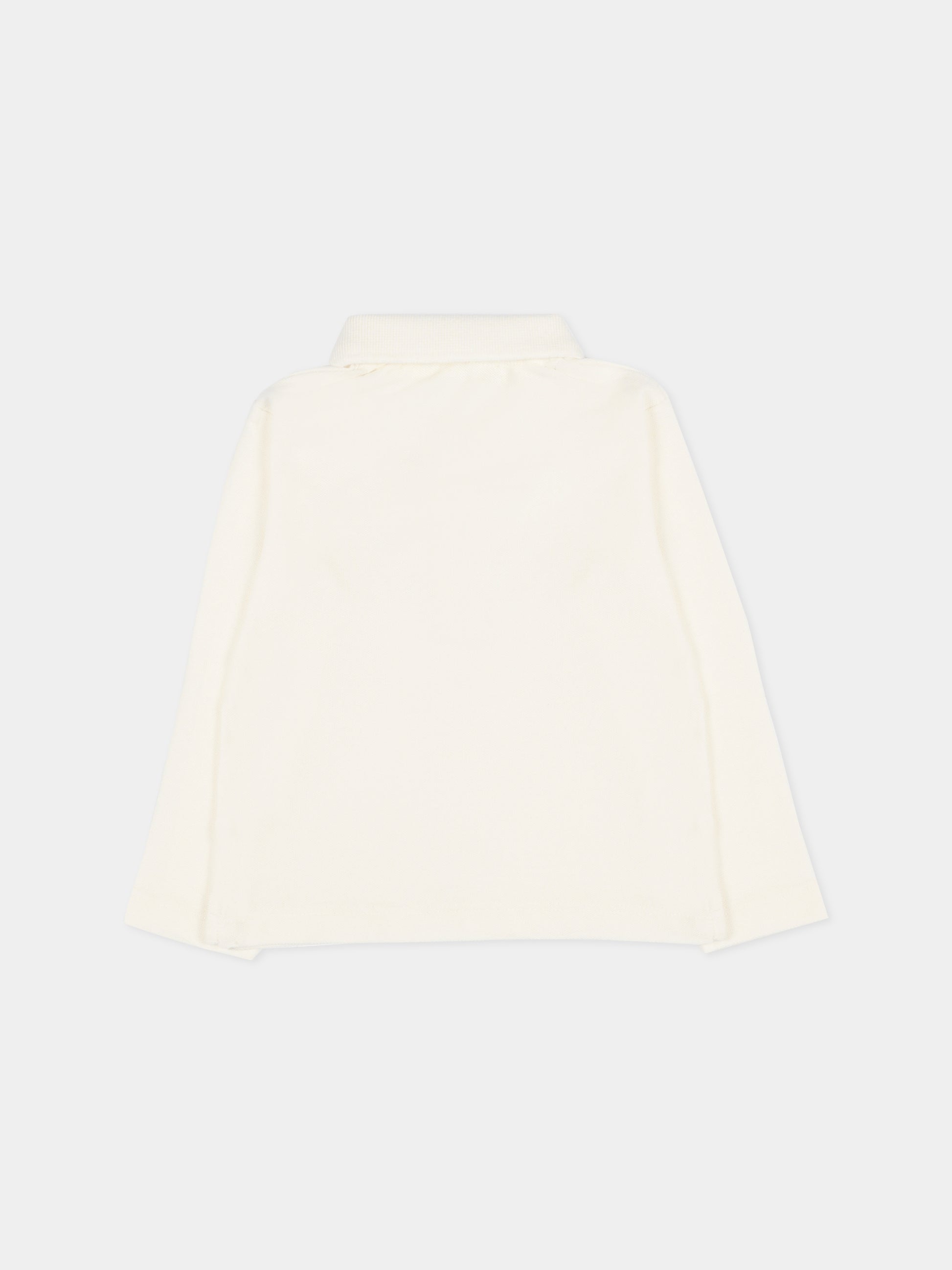 Polo bianca per neonato con logo,Trussardi Junior,TIA25022PO OFF-WHITE