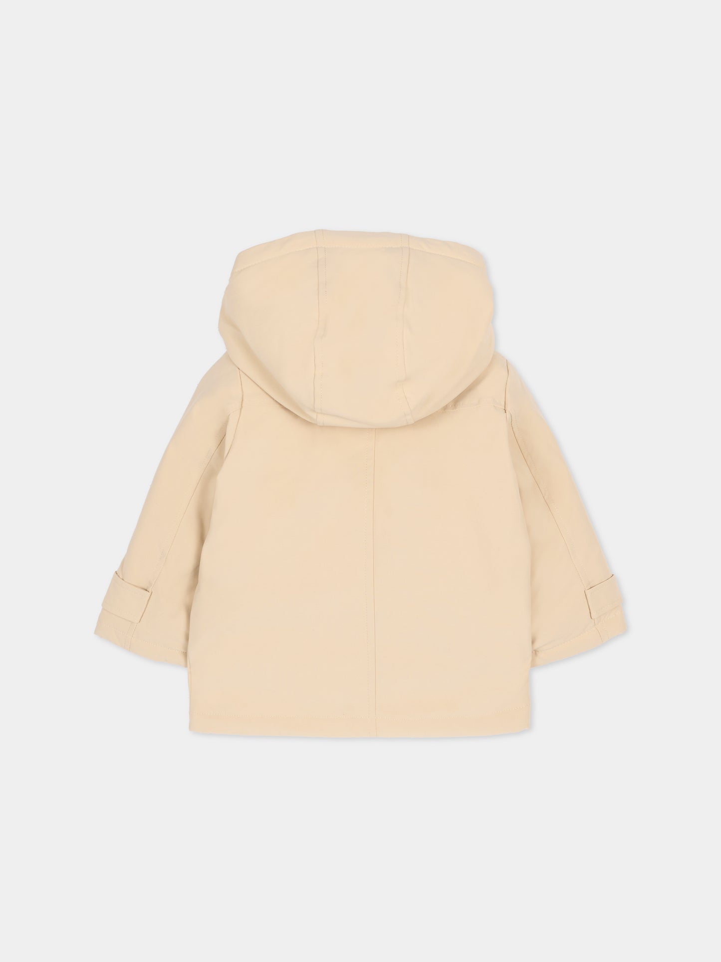 Giubbotto beige per neonato con logo,Trussardi Junior,TIA25090GB CHINCHILLA