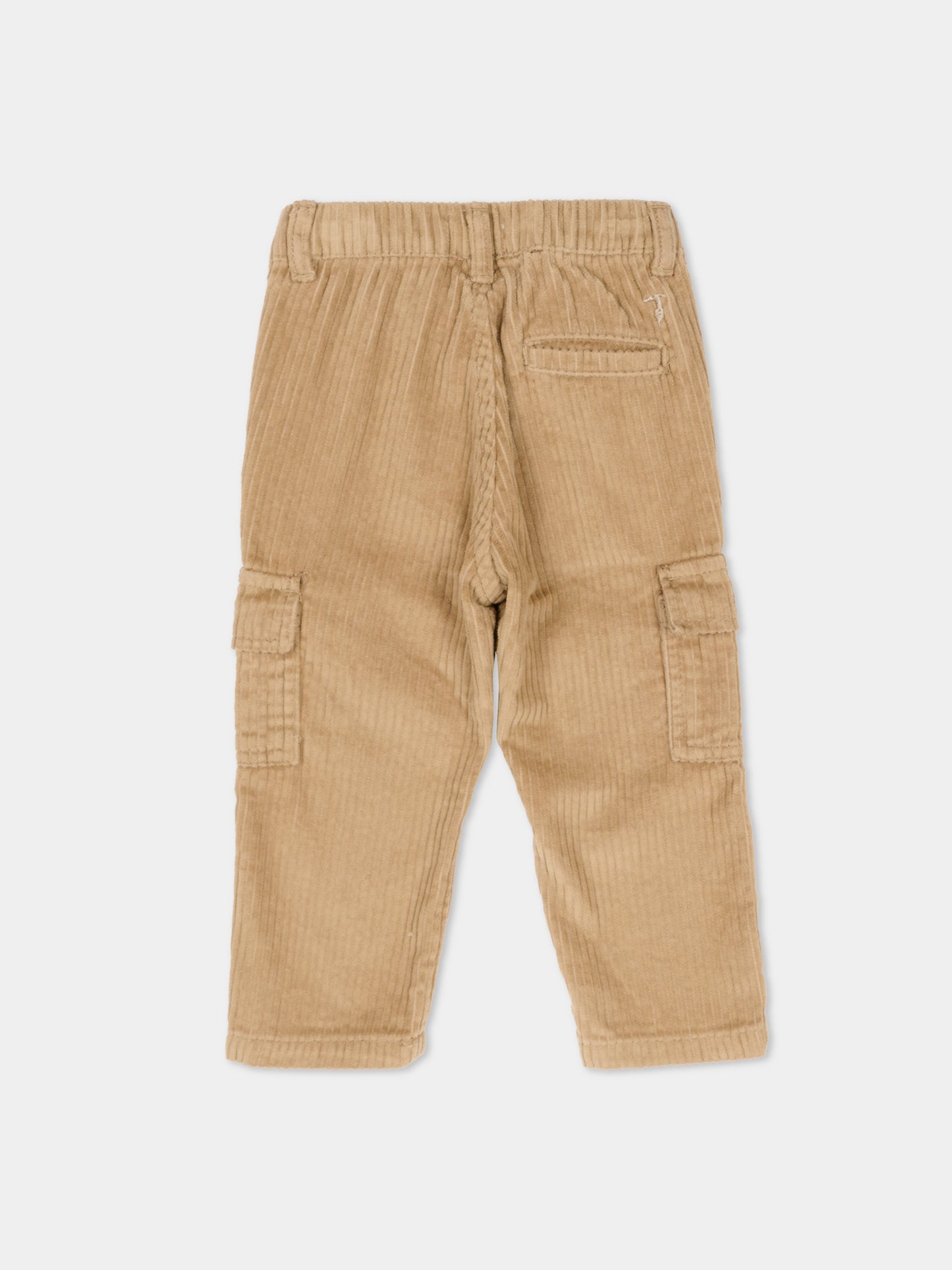 Pantaloni beige per neonato con logo,Trussardi Junior,TIA25111PA CHINCHILLA