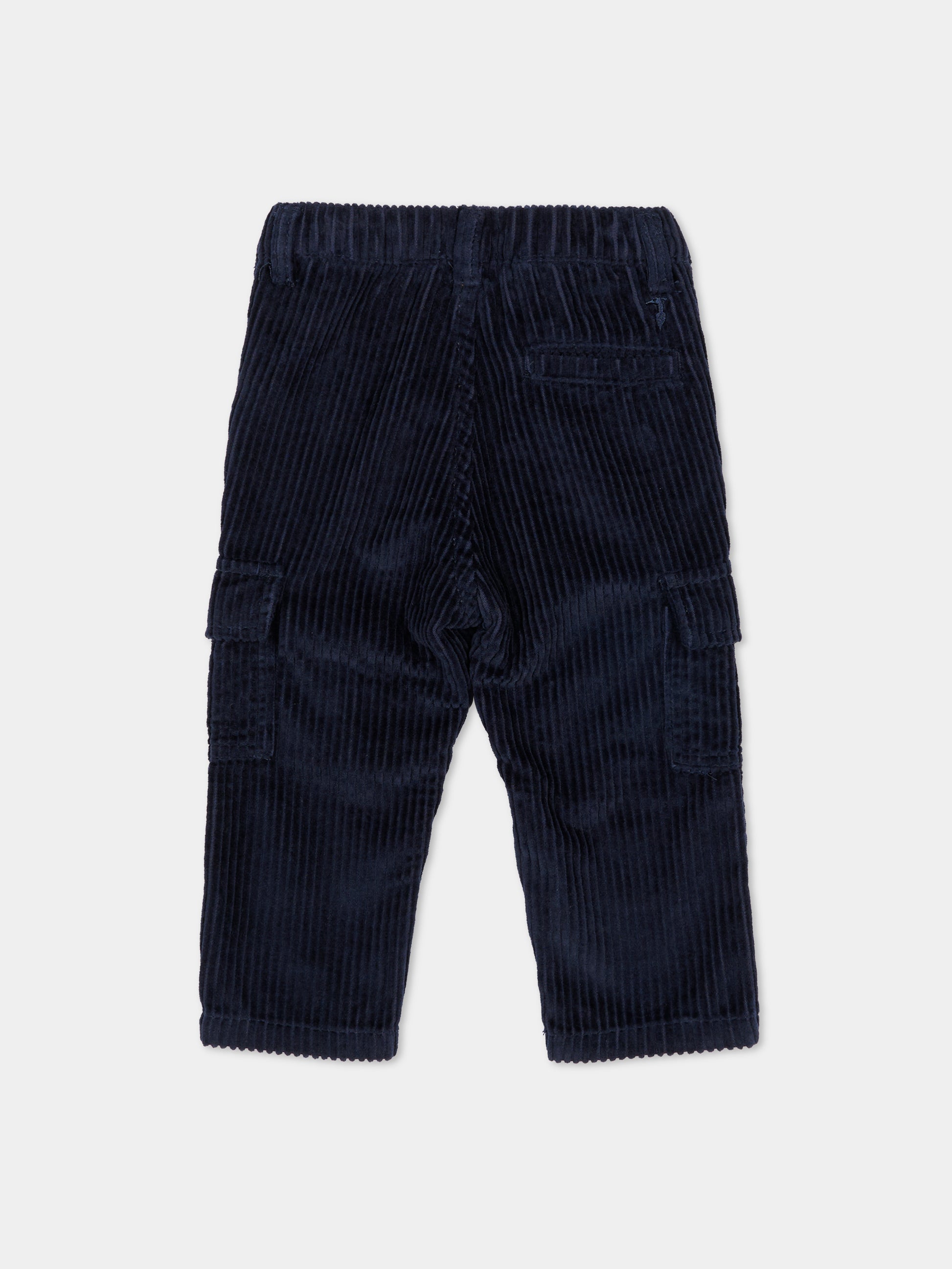 Pantaloni blu per neonato con logo,Trussardi Junior,TIA25111PA PEACOAT