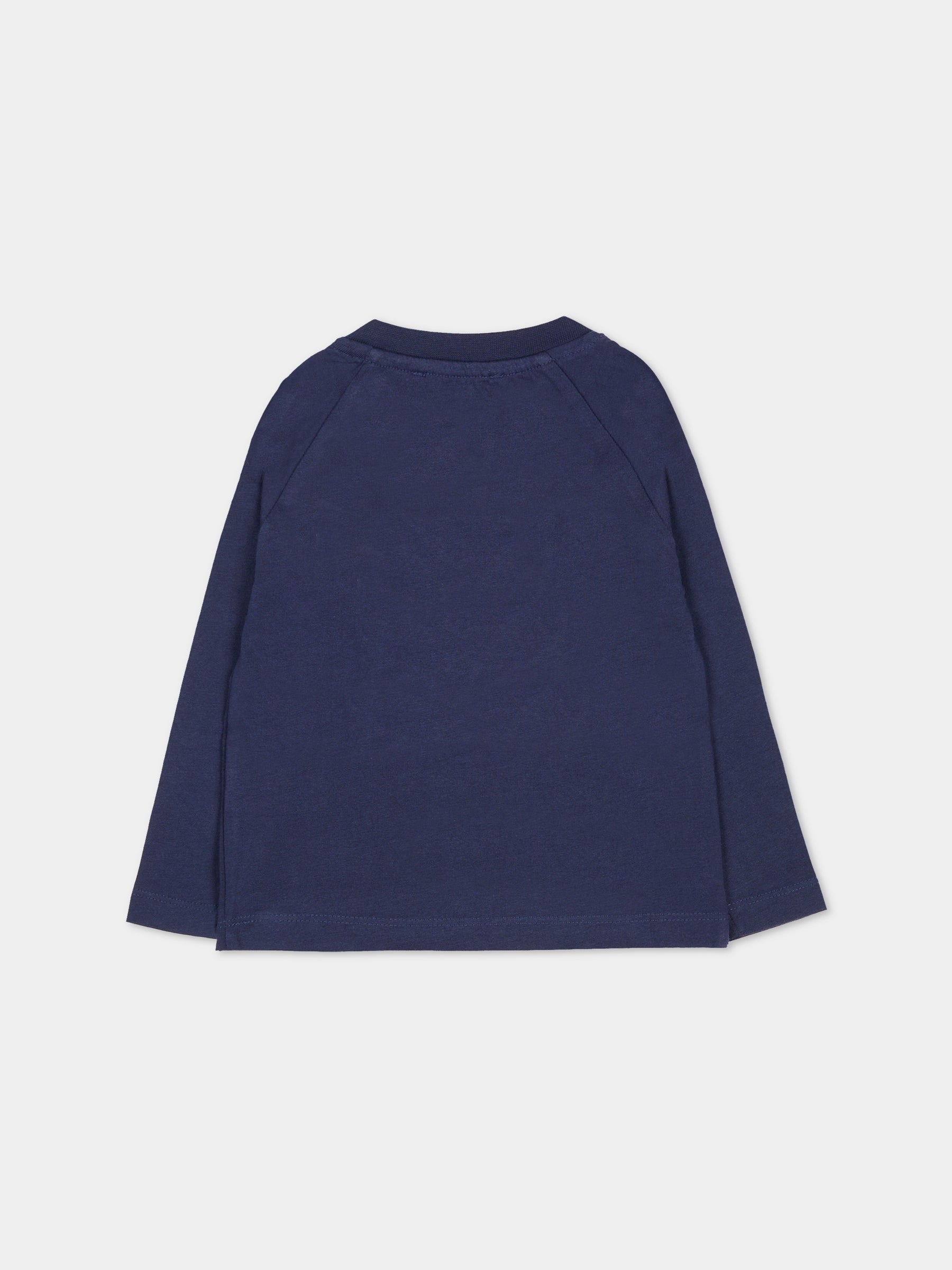 T-shirt blu per  neonata con logo e cuore,Trussardi Junior,TIA25159TS PEACOAT