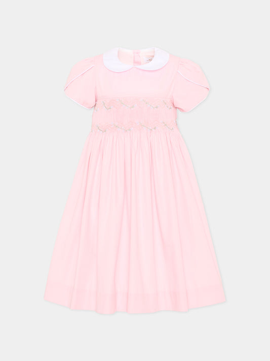 Vestito rosa Clémence per bambina,Kidiwi Handmade,36091-TU287