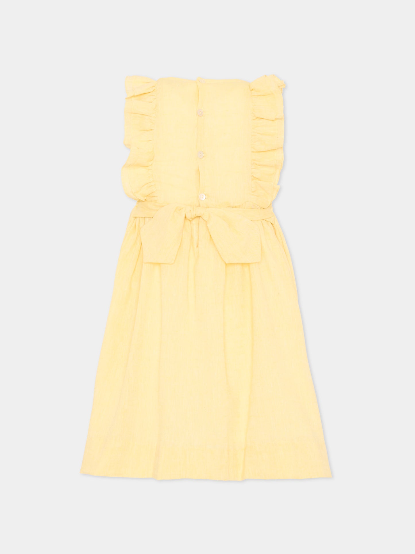 Vestito giallo Clarissa per bambina,Kidiwi Handmade,36171-TU290