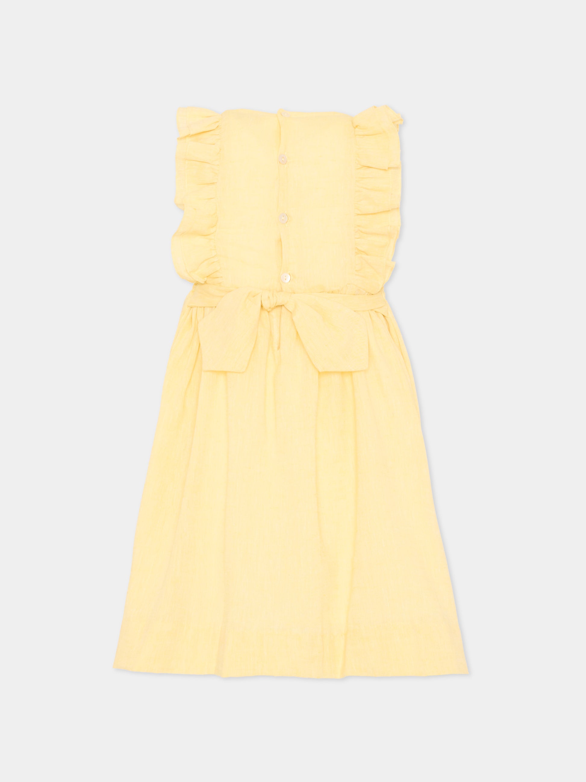 Vestito giallo Clarissa per bambina,Kidiwi Handmade,36171-TU290