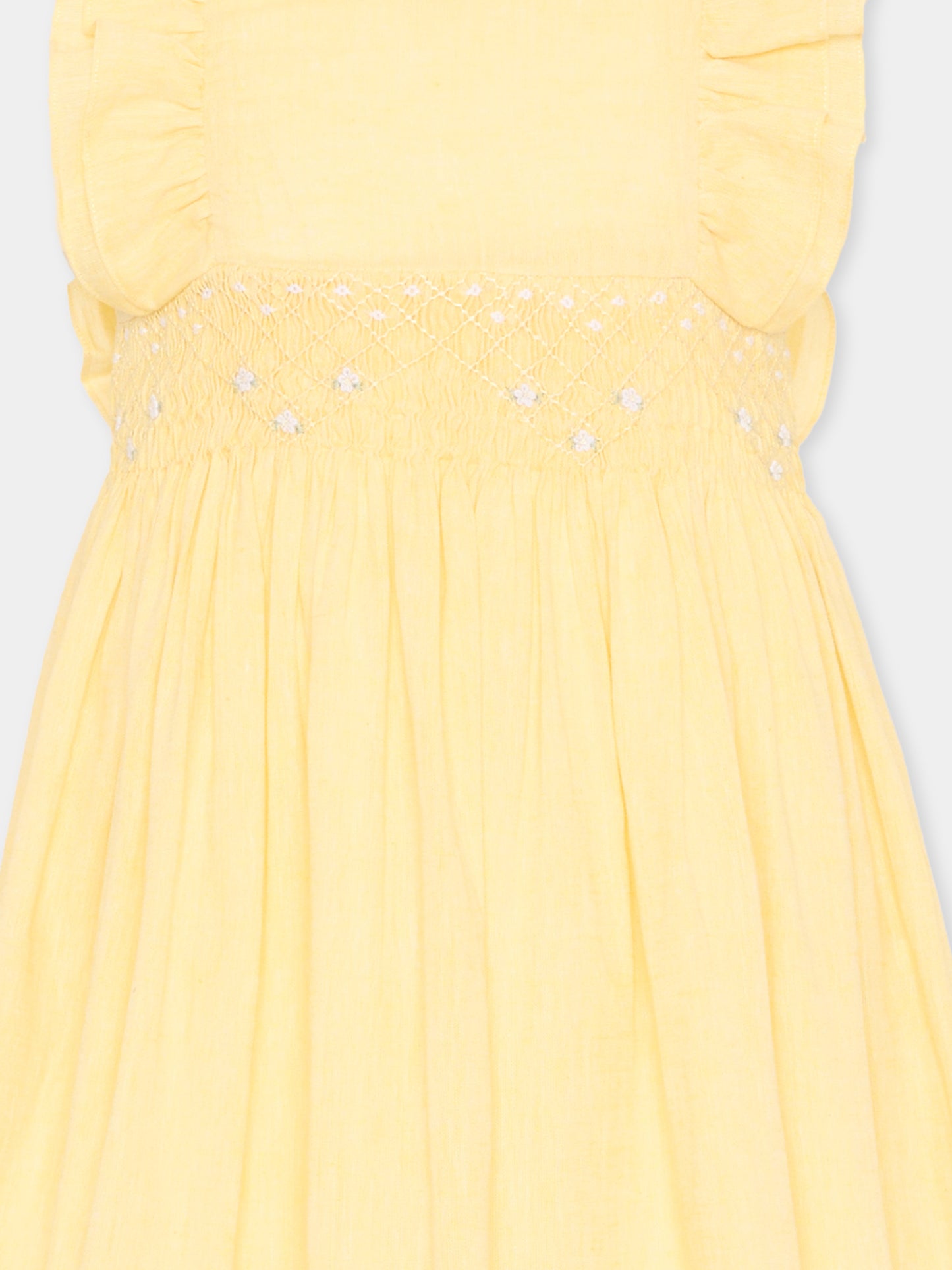 Vestito giallo Clarissa per bambina,Kidiwi Handmade,36171-TU290