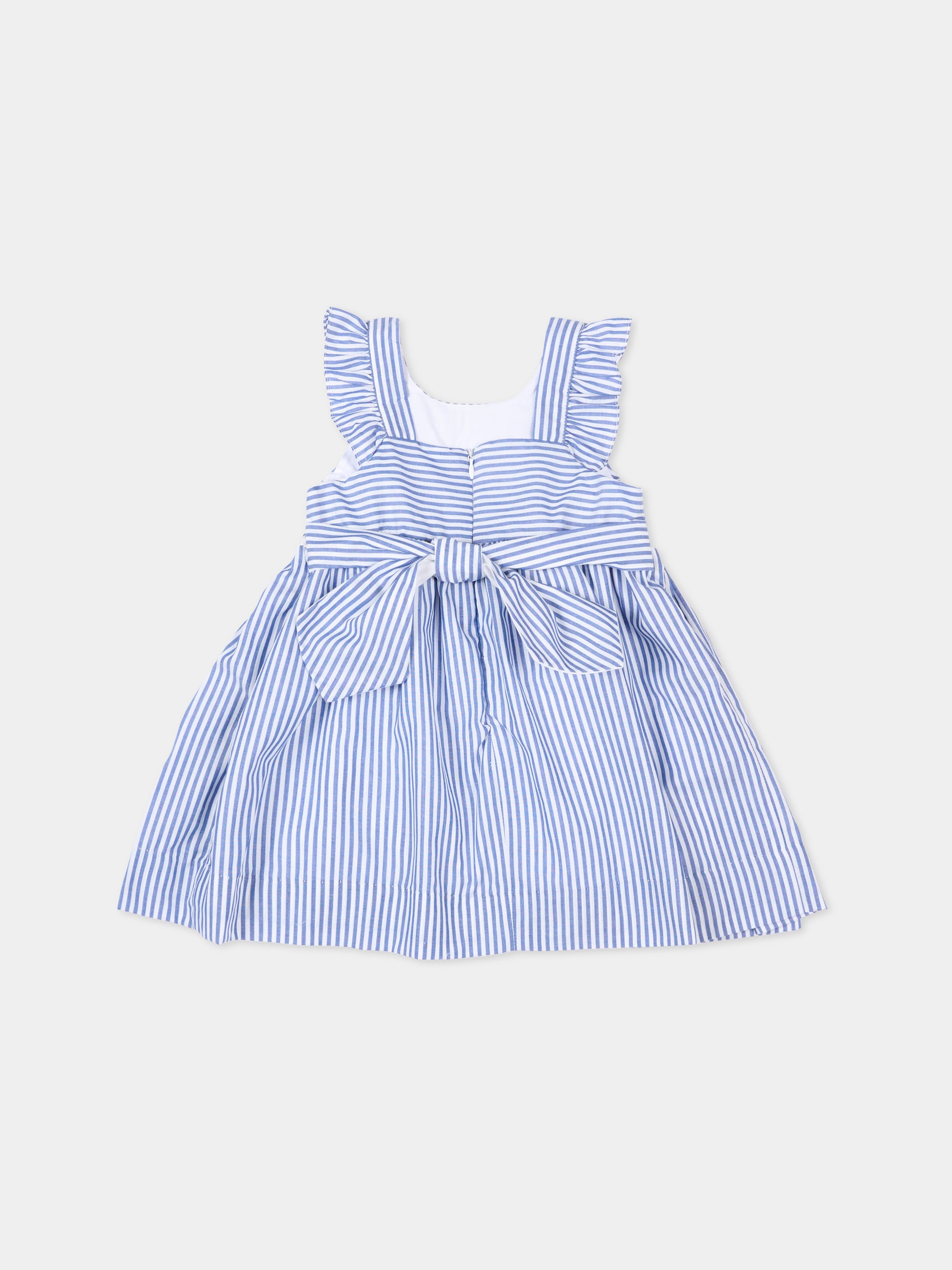 Vestito blu Bégonia per neonata,Kidiwi Handmade,36241-TR043