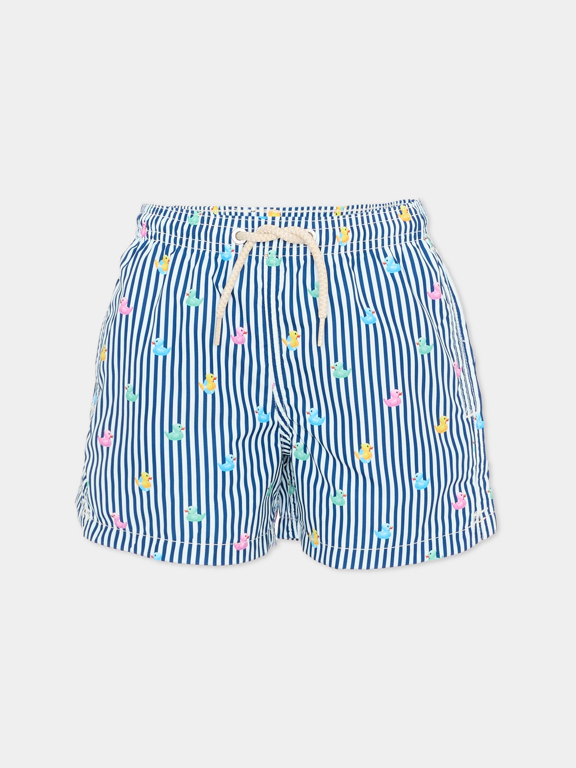 Boxer mare blu Jean Lighting per bambino con paperelle,Mc2 Saint Barth,JEA0004 03290L