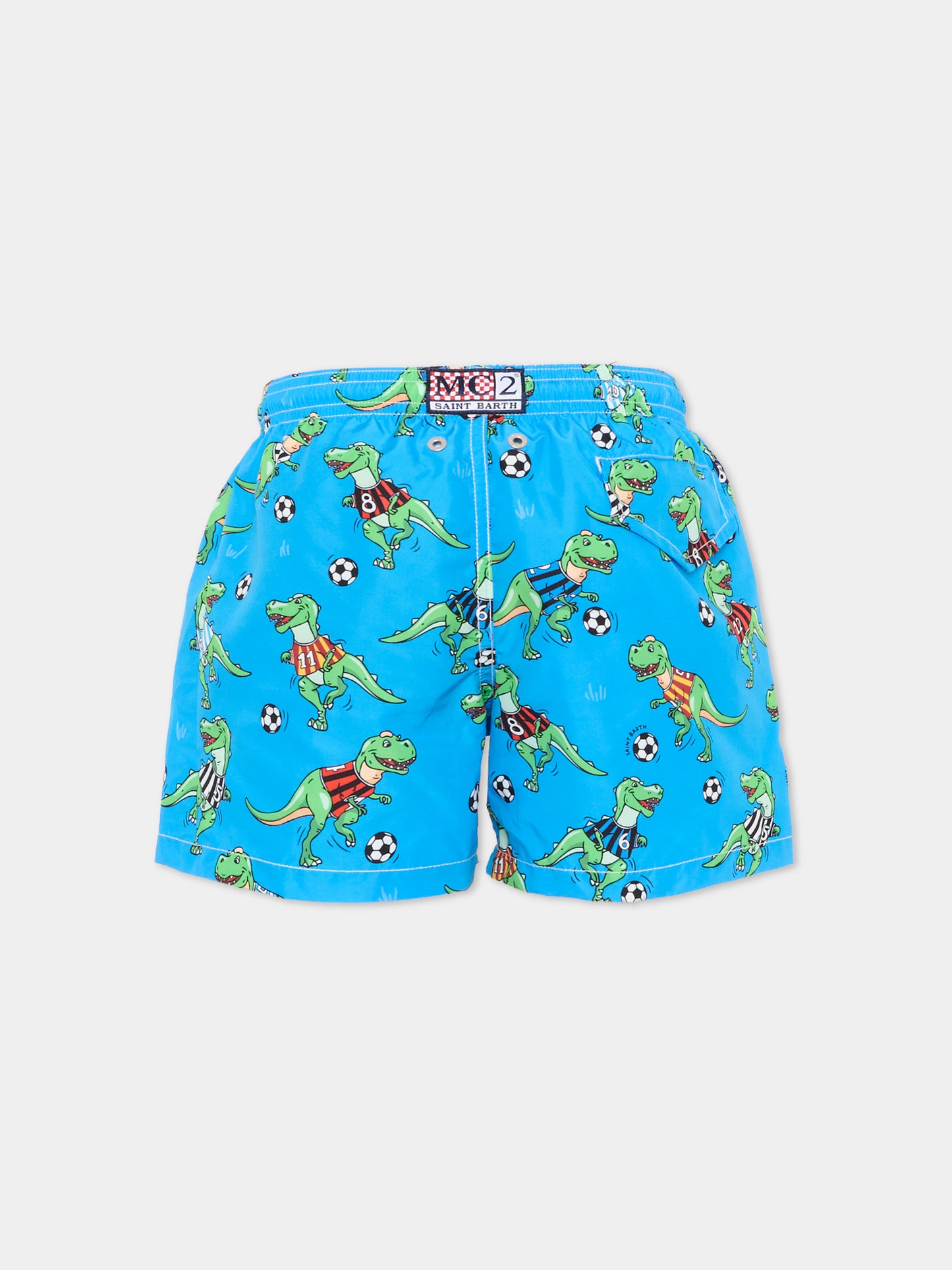 Boxer mare blu Jean Lighting per bambino con dinosauri,Mc2 Saint Barth,JEA0004 01067L