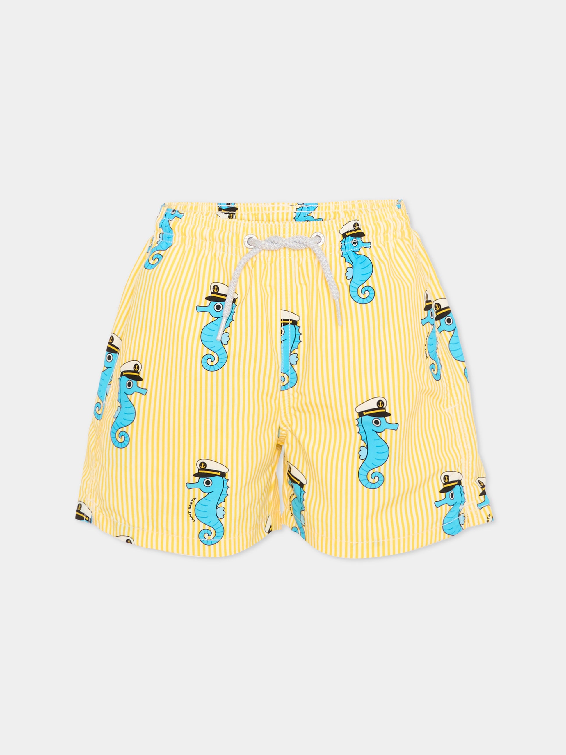 Boxer mare giallo con cavallucci per bambino,Mc2 Saint Barth,JEA0001 00863L