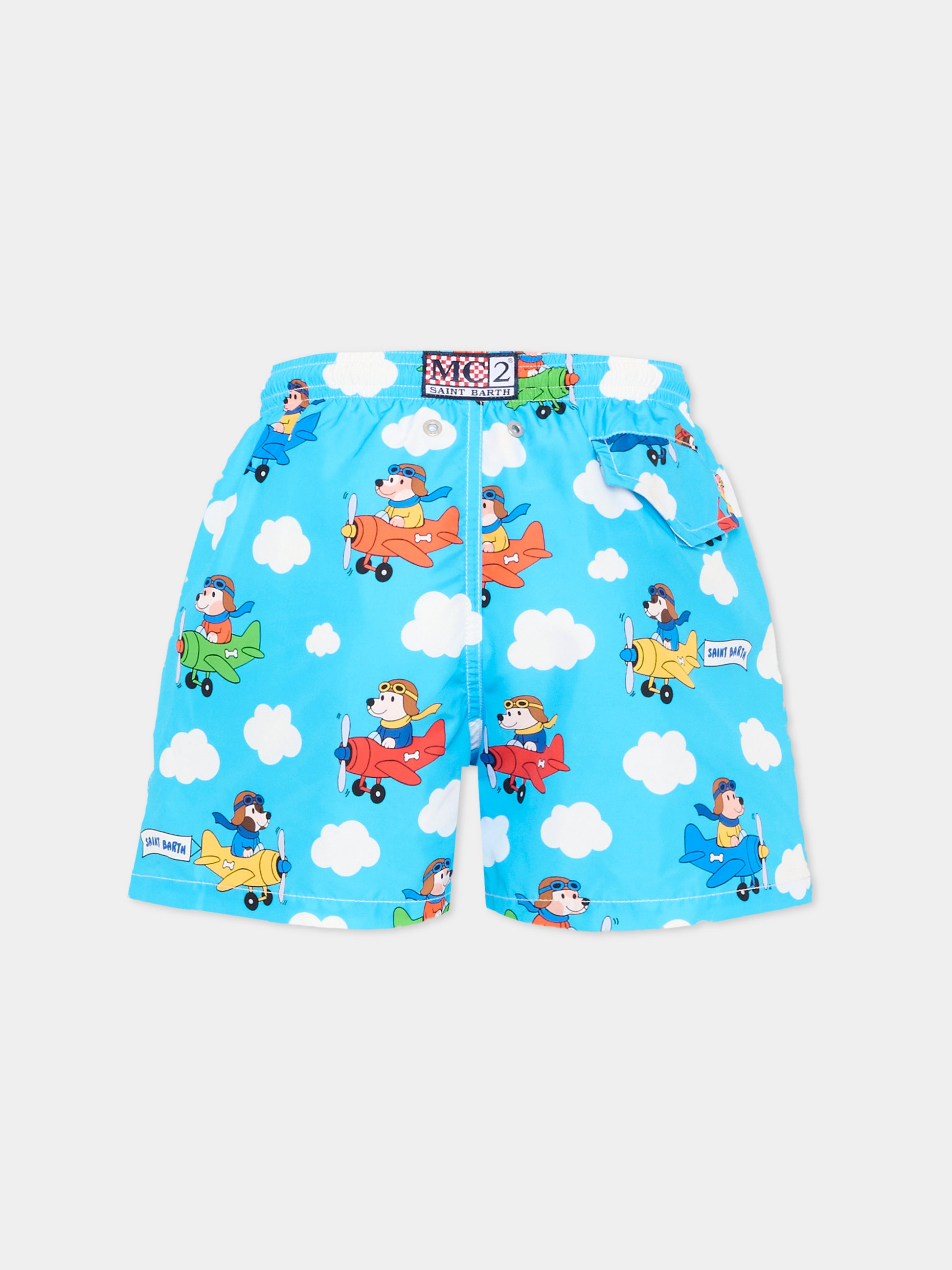 Boxer mare celeste Jean Lighting per bambino,Mc2 Saint Barth,JEA0004 02024L