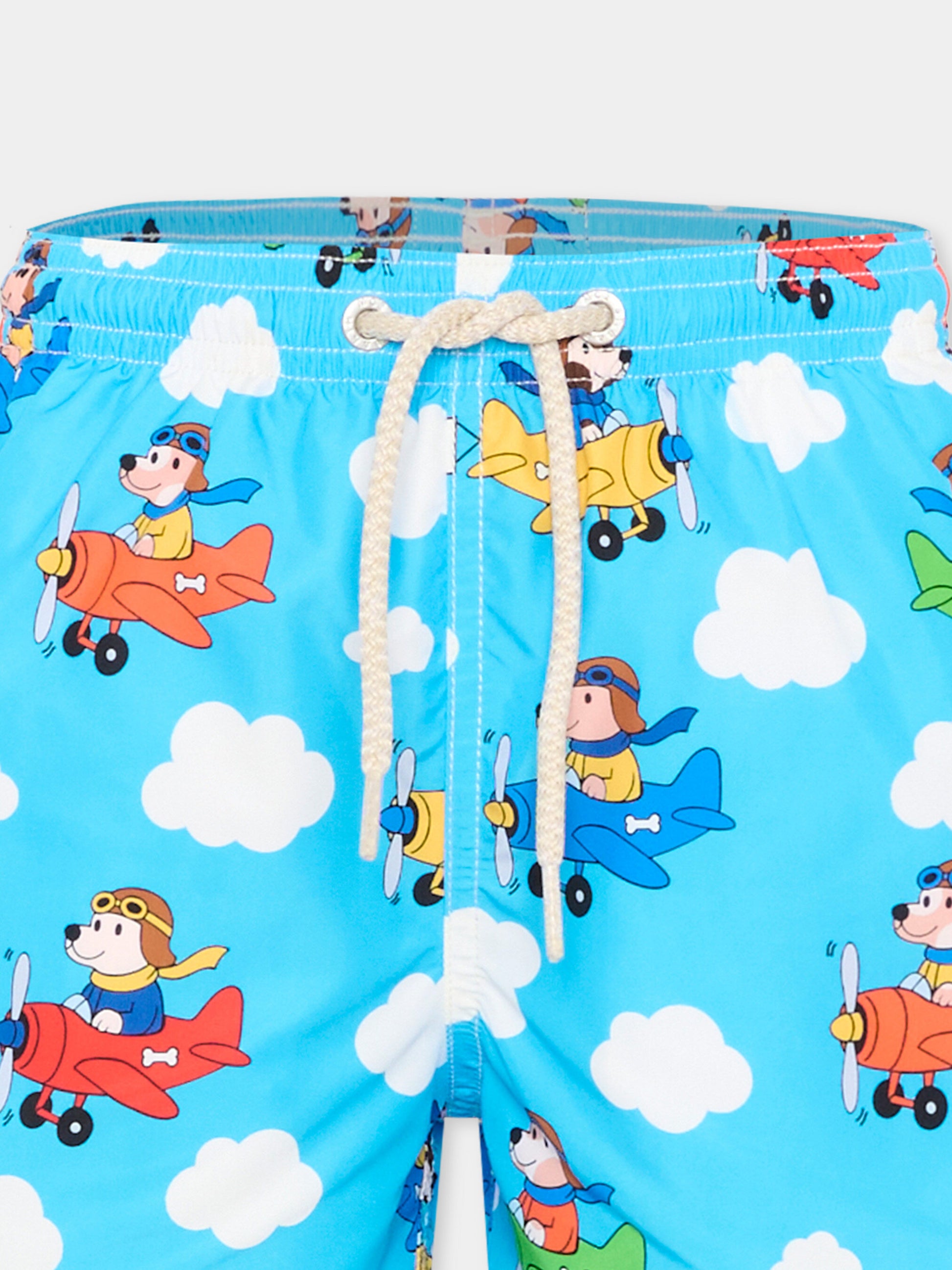 Boxer mare celeste Jean Lighting per bambino,Mc2 Saint Barth,JEA0004 02024L