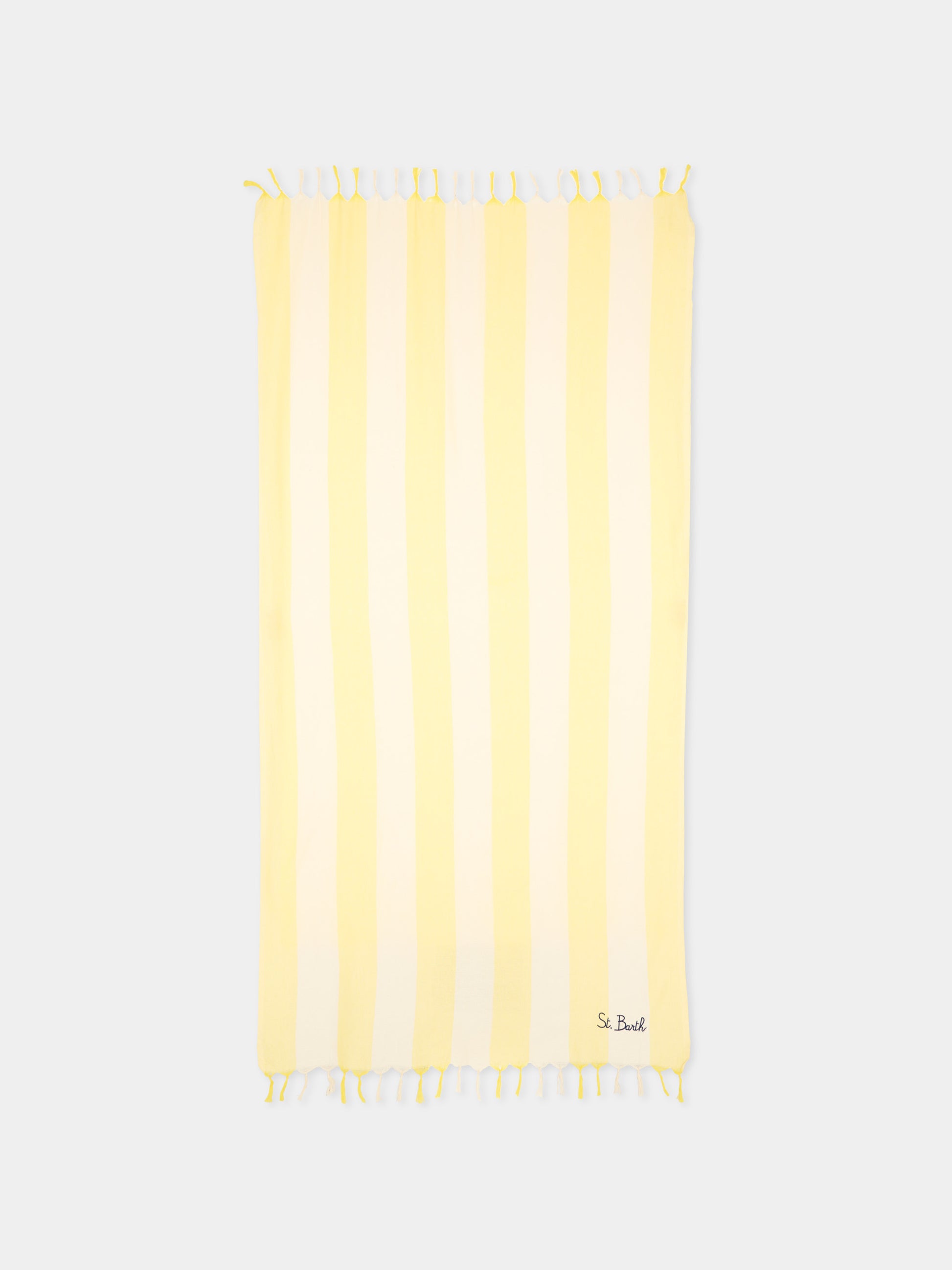 Telo mare giallo Foutas Light per bambini a righe,Mc2 Saint Barth,FOUL002 02917L