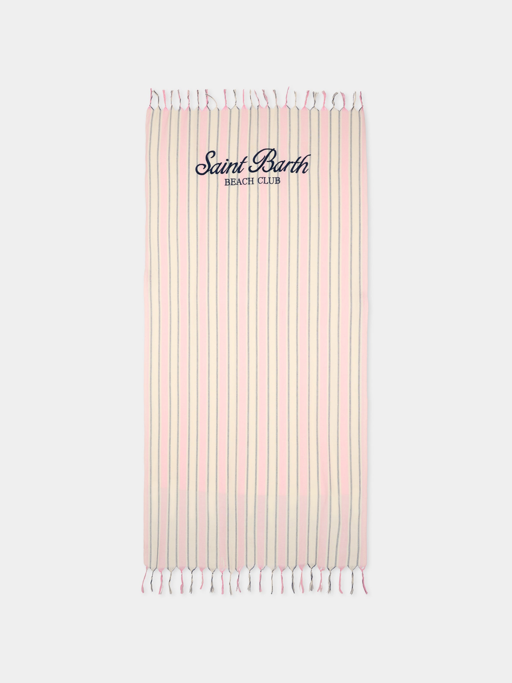 Telo mare rosa Foutas Light per bambina a righe,Mc2 Saint Barth,FOUL002 02598L