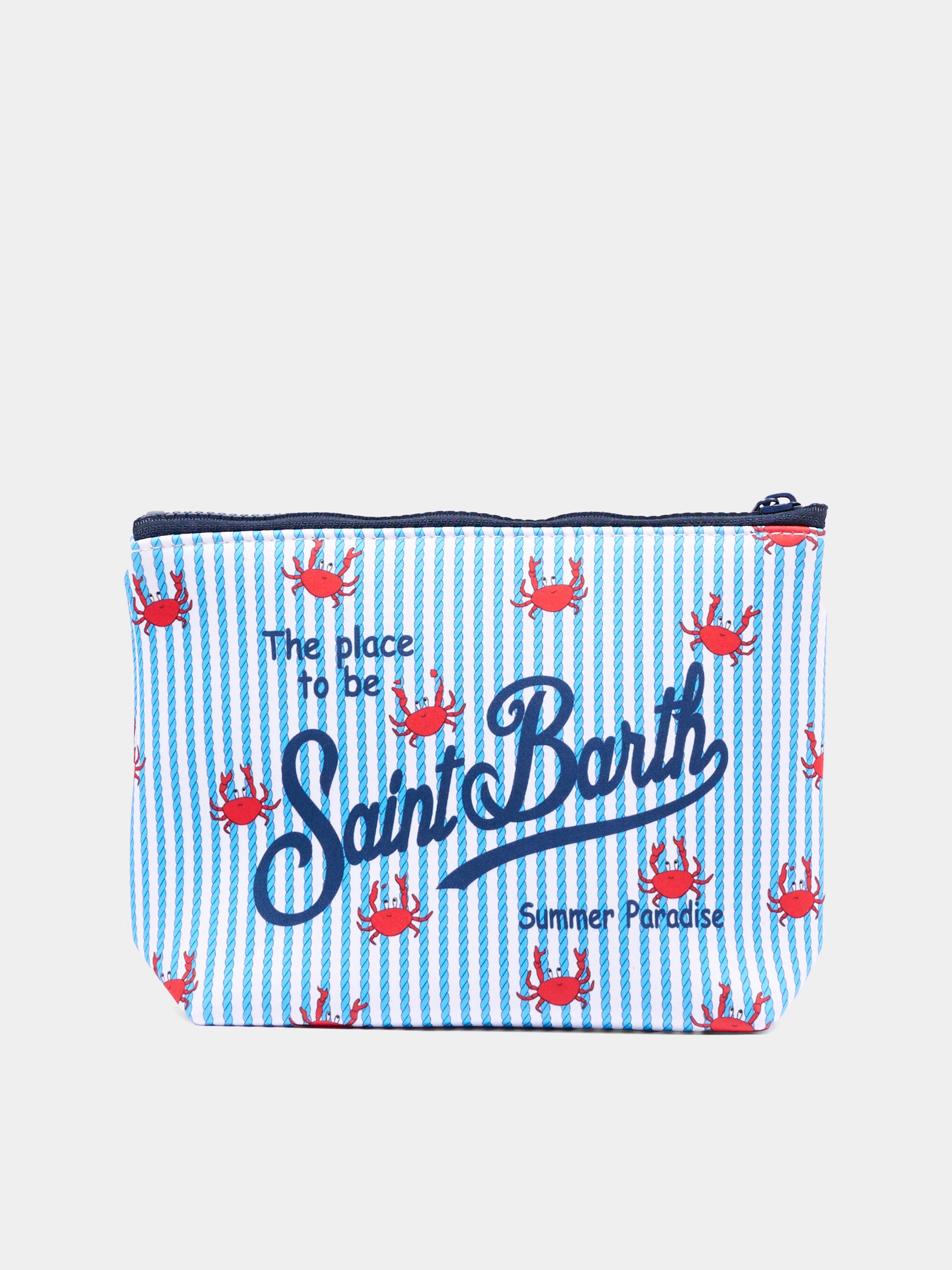 Pochette azzurra Aline per bambini con granchi,Mc2 Saint Barth,ALIN001 00762L