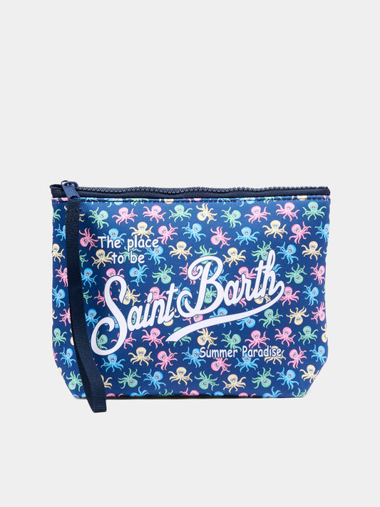 Pochette blu Aline per bambino con polpi,Mc2 Saint Barth,ALIN001 00117L