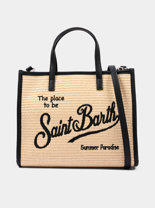 Borsa mare beige Vivian Mid Straw per bambina,Mc2 Saint Barth,VVID001 00421L