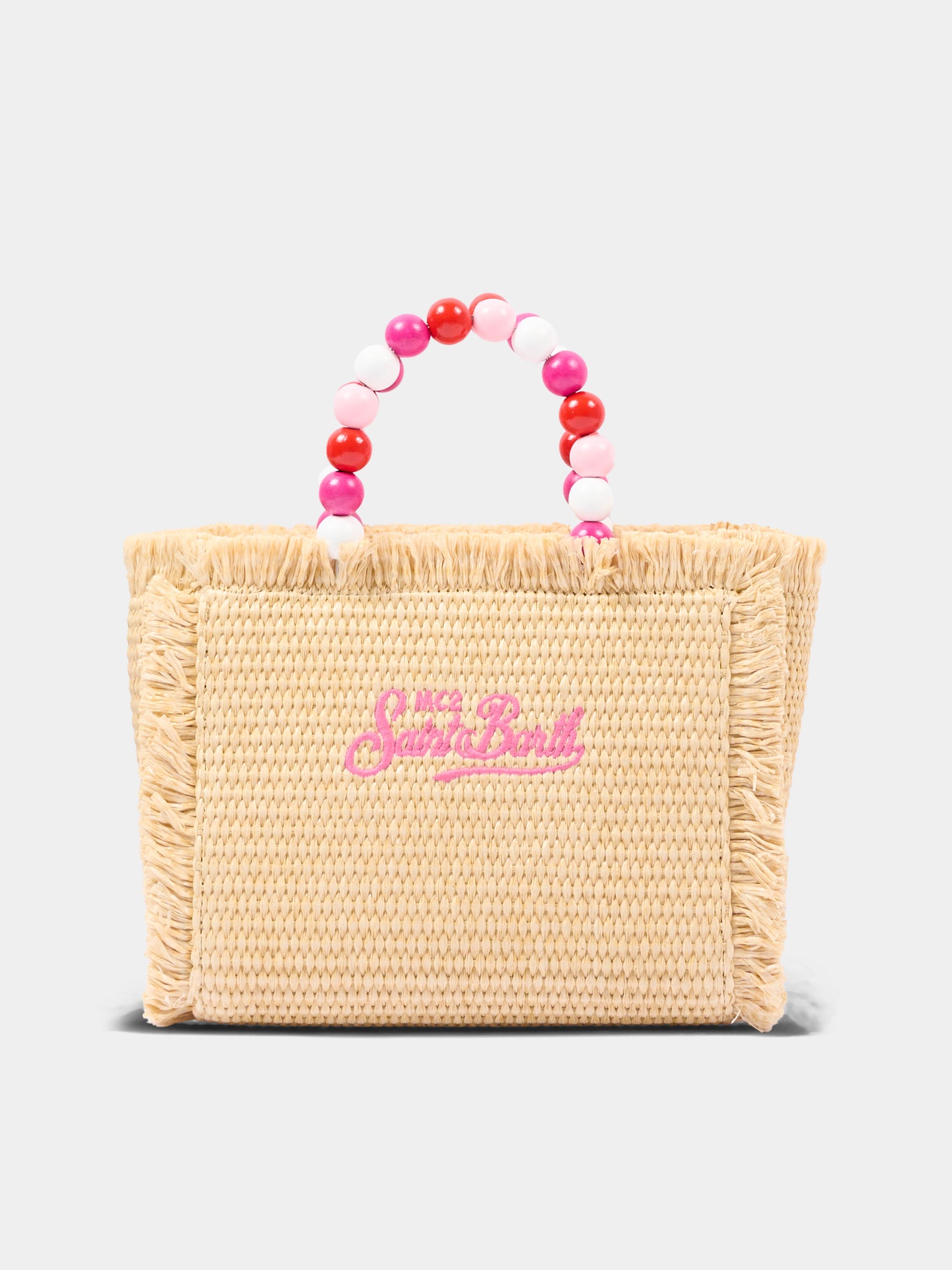 Borsa mare beige Vanity Mini Straw per bambina,Mc2 Saint Barth,VAMI009 00347L