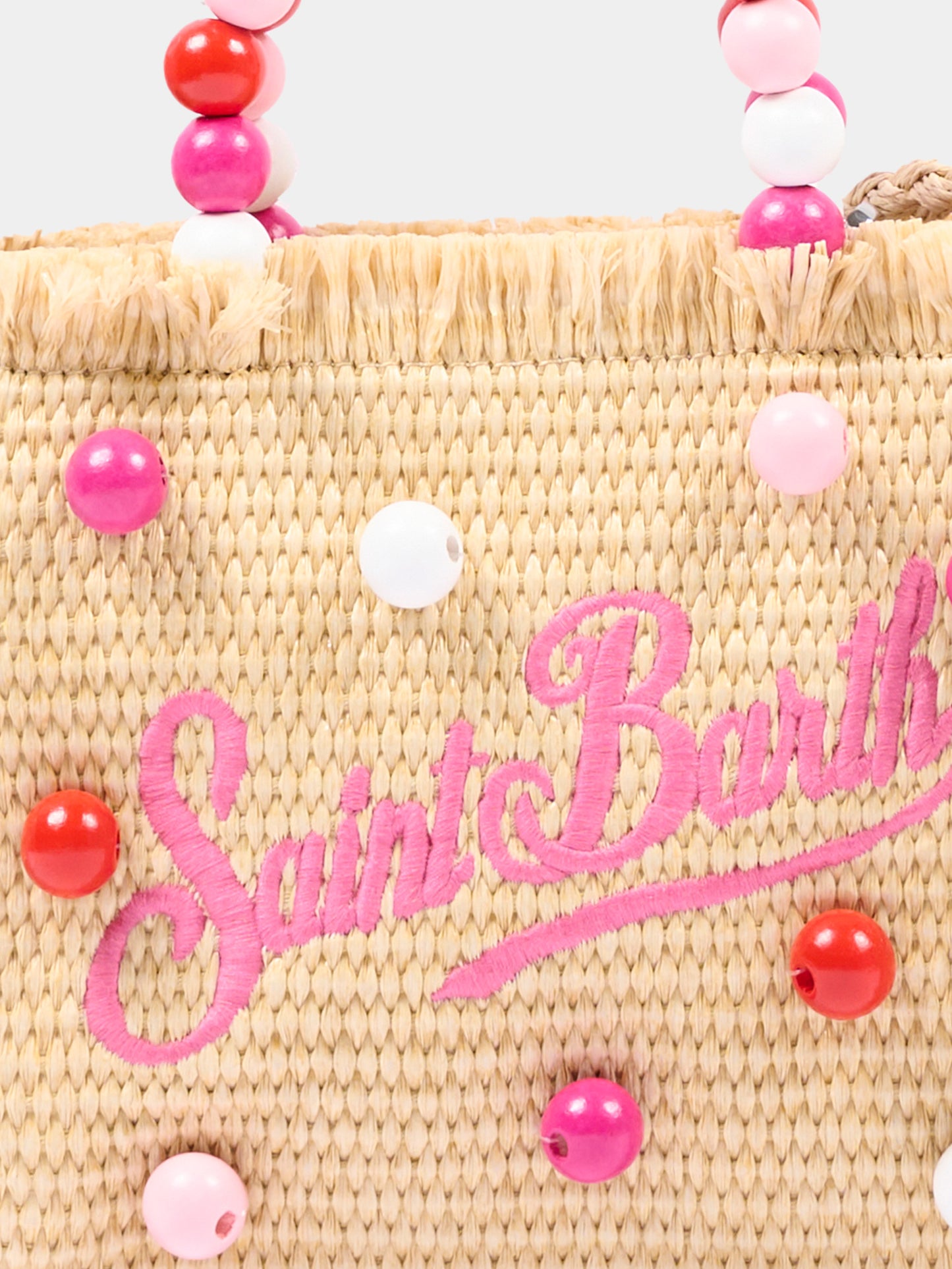 Borsa mare beige Vanity Mini Straw per bambina,Mc2 Saint Barth,VAMI009 00347L