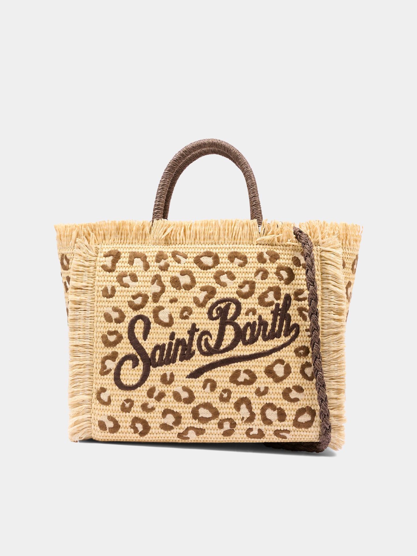 Borsa mare beige Colette Straw per bambina animalier,Mc2 Saint Barth,COL0017 00349L