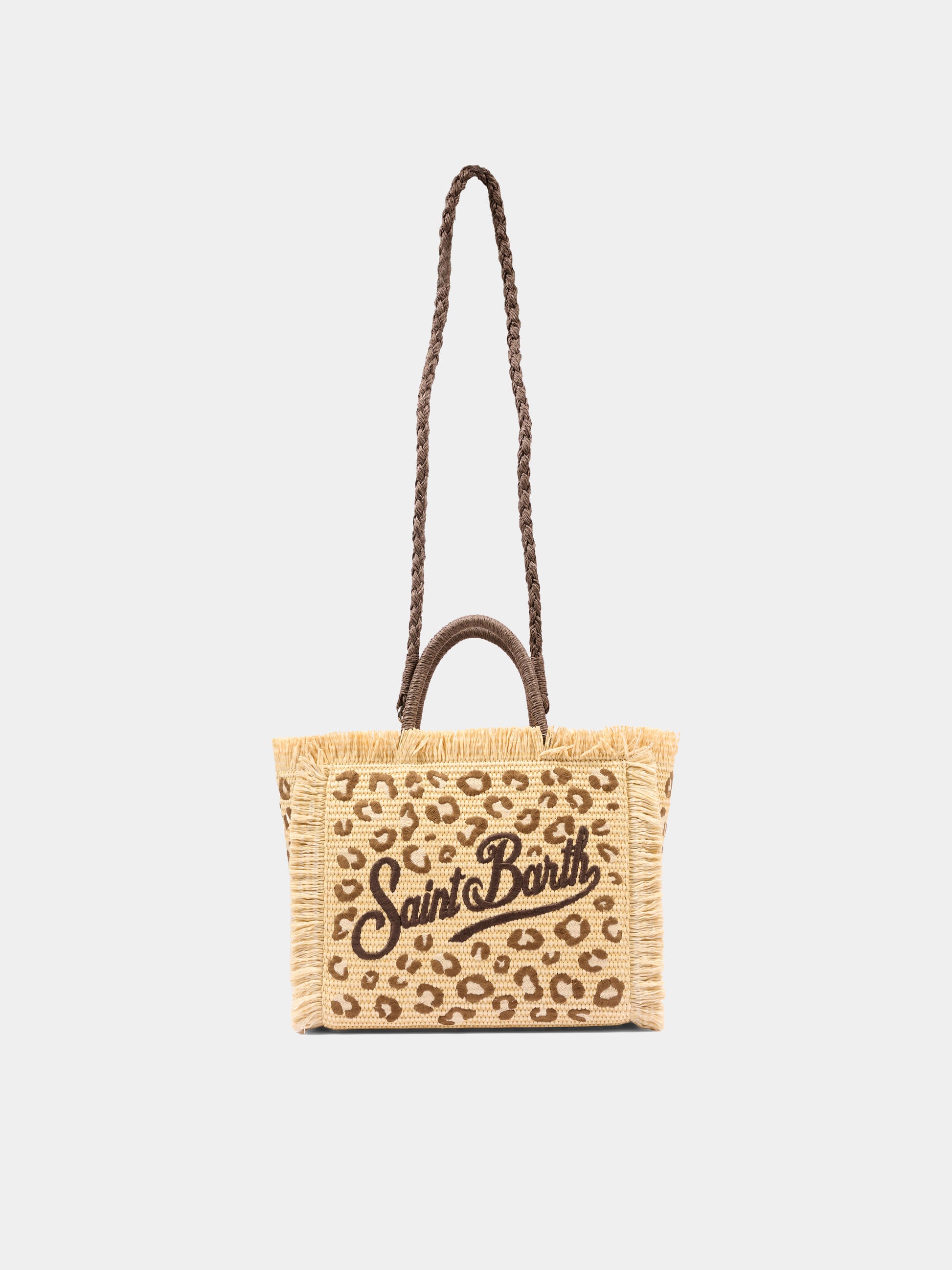 Borsa mare beige Colette Straw per bambina animalier,Mc2 Saint Barth,COL0017 00349L