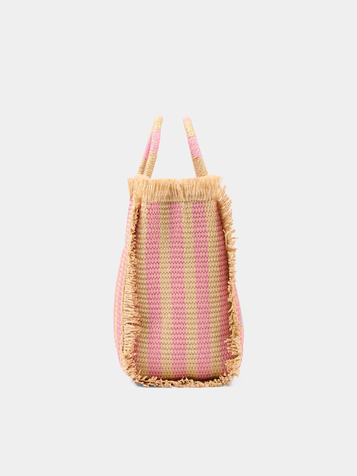 Borsa mare rosa Colette Straw per bambina,Mc2 Saint Barth,COL0017 00407L